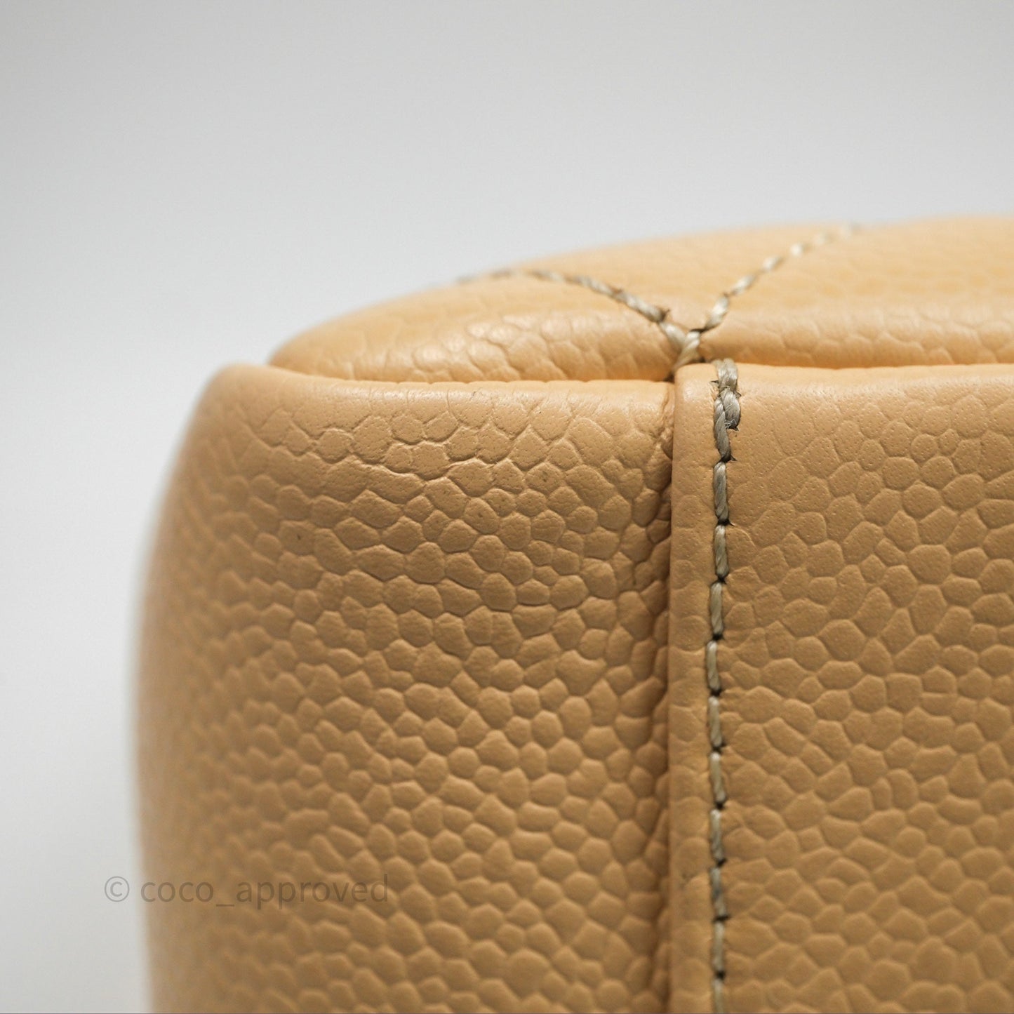 Chanel GST Beige Caviar Silver Hardware