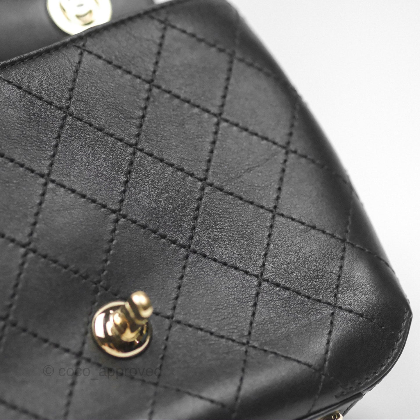 Chanel Calfskin Stitched Small Flap Bag Black