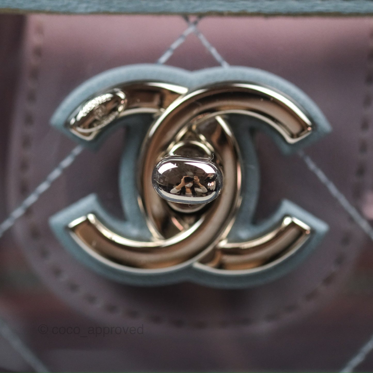 Chanel Coco Splash Blue/Green/Pink PVC Shopping Tote Bag