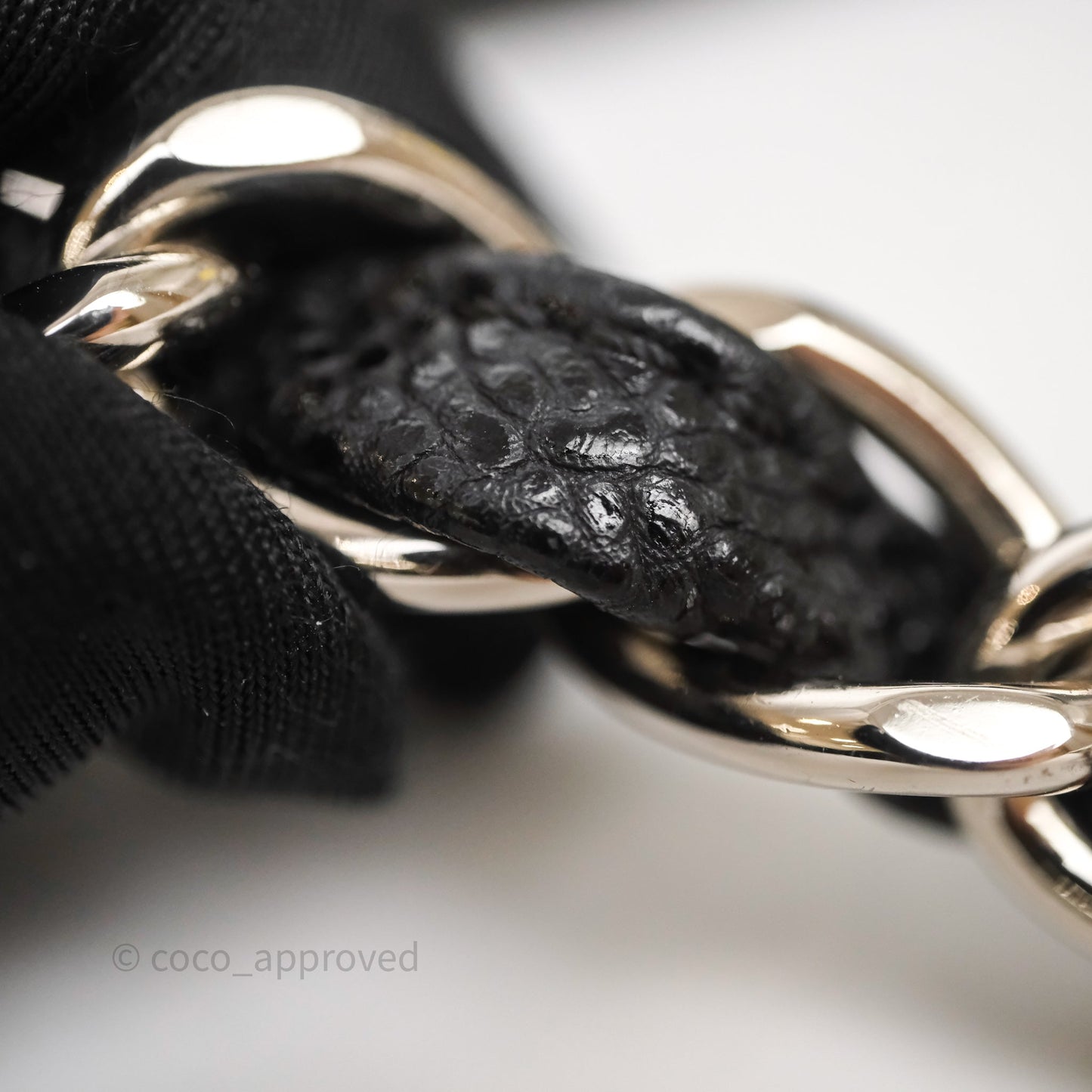 Chanel GST Black Caviar Silver Hardware