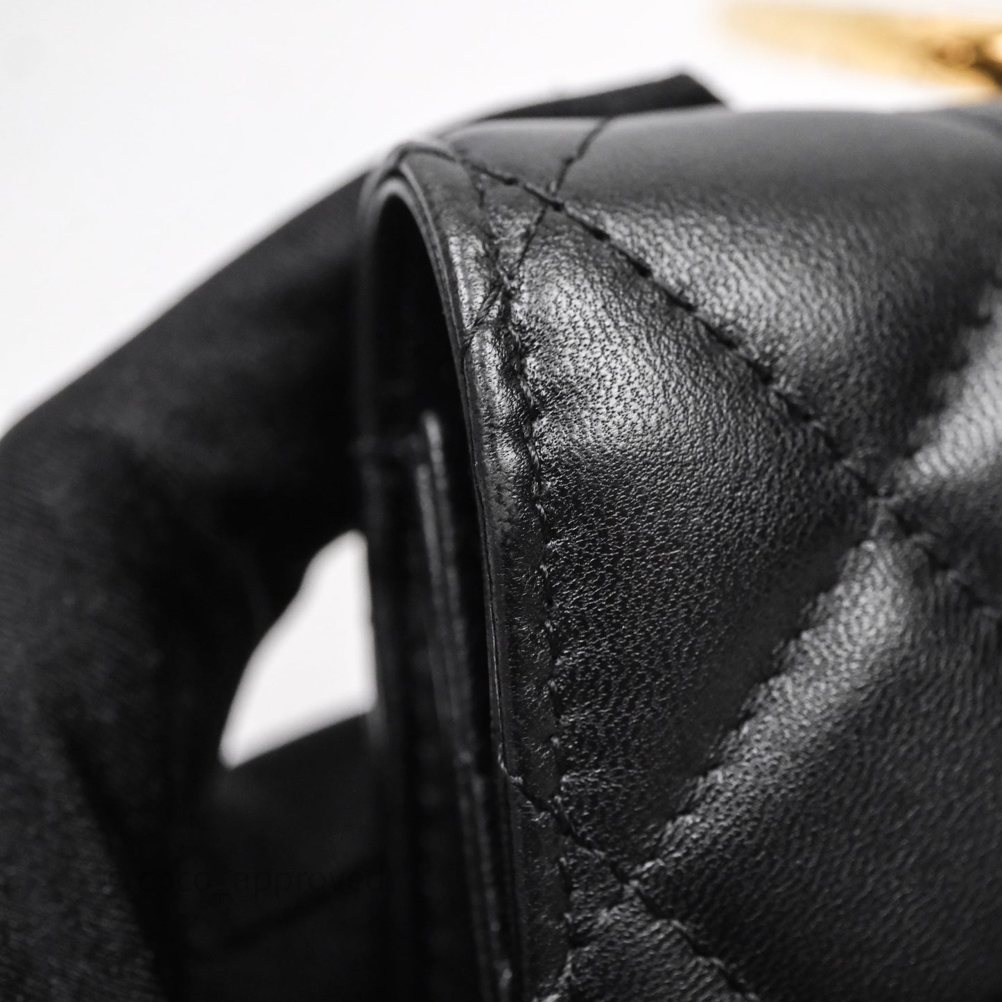 Chanel Jewel Hook Card Holder Black Lambskin Aged Gold Hardware