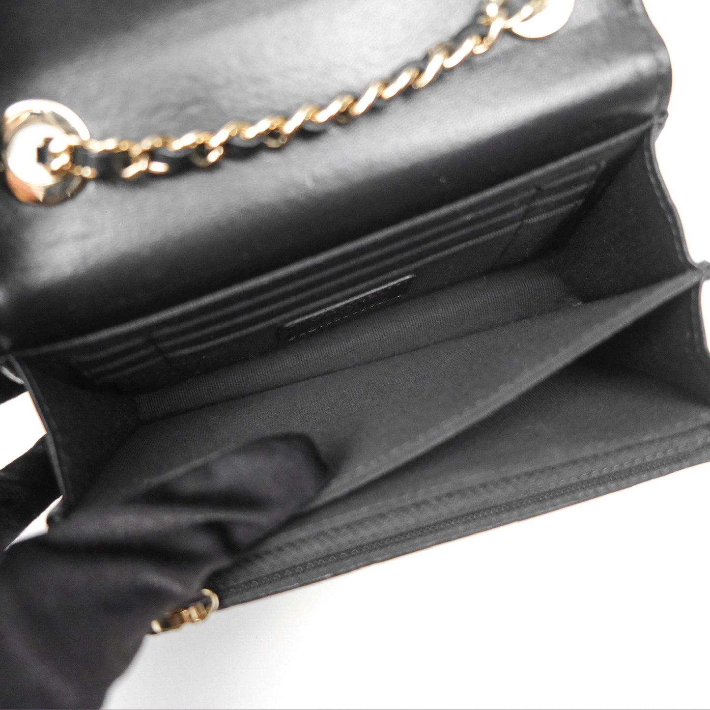 Chanel Mini Trendy WOC Black Lambskin Gold Hardware