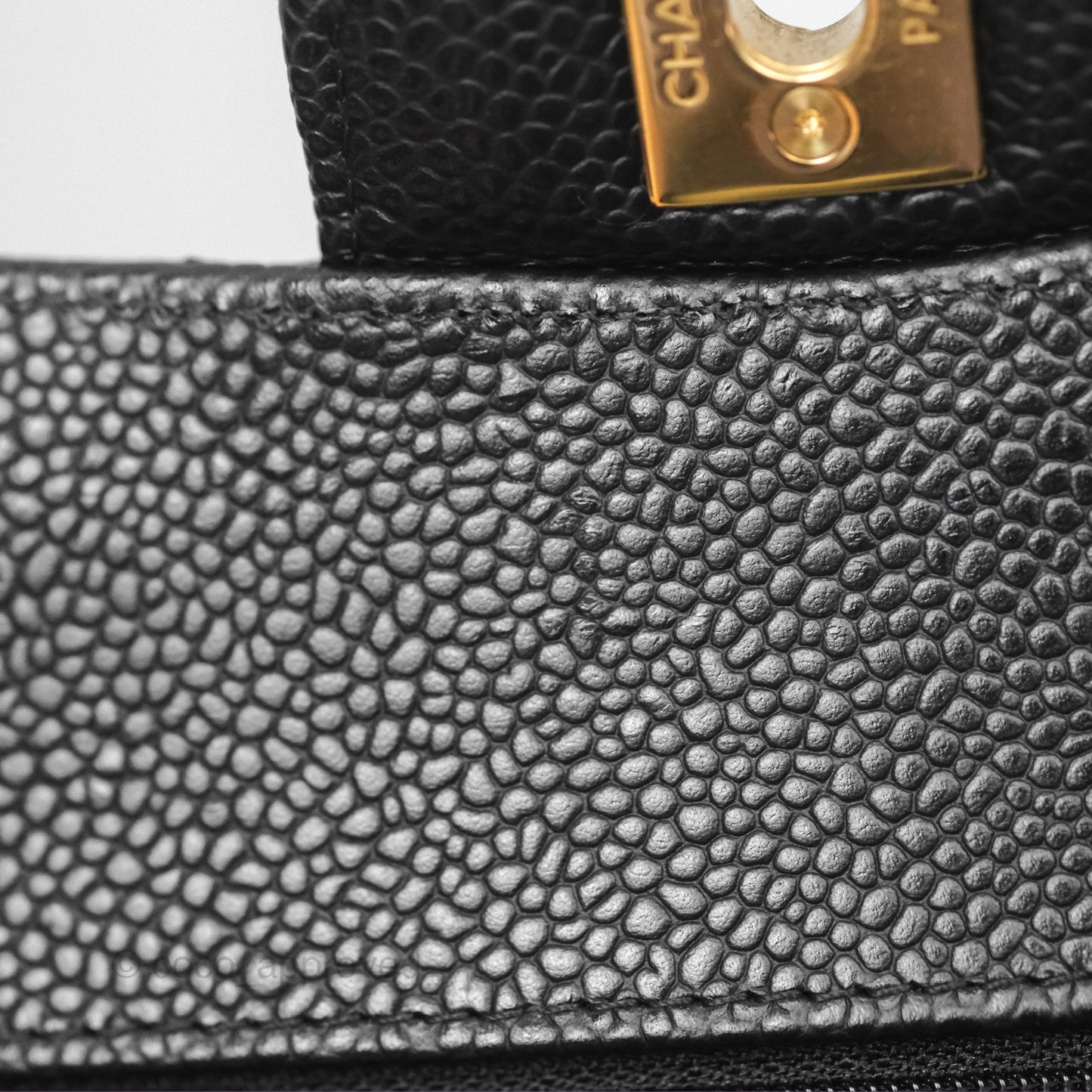 Chanel Small S/M Classic Flap Quilted Black Caviar Gold Hardware