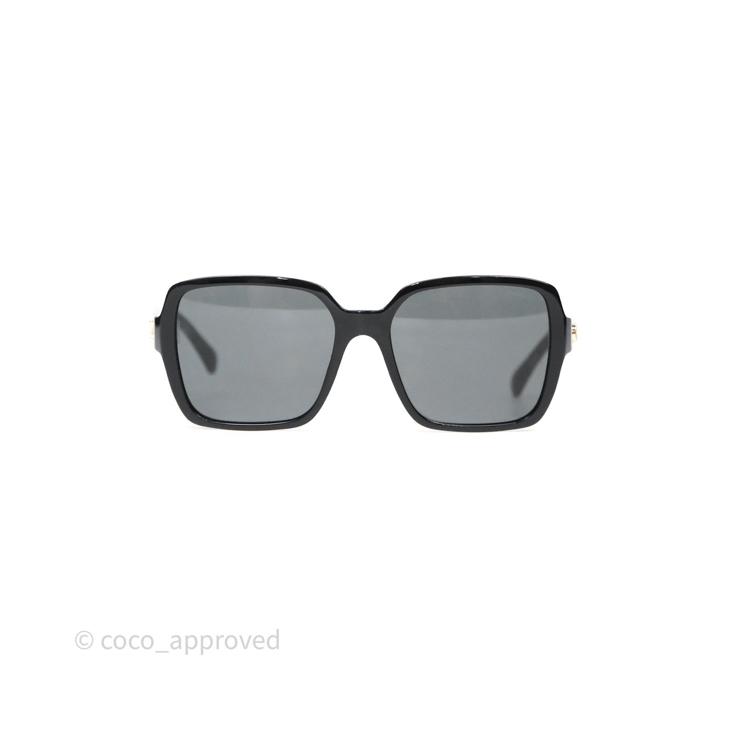 Chanel Square Sunglasses Black Acetate