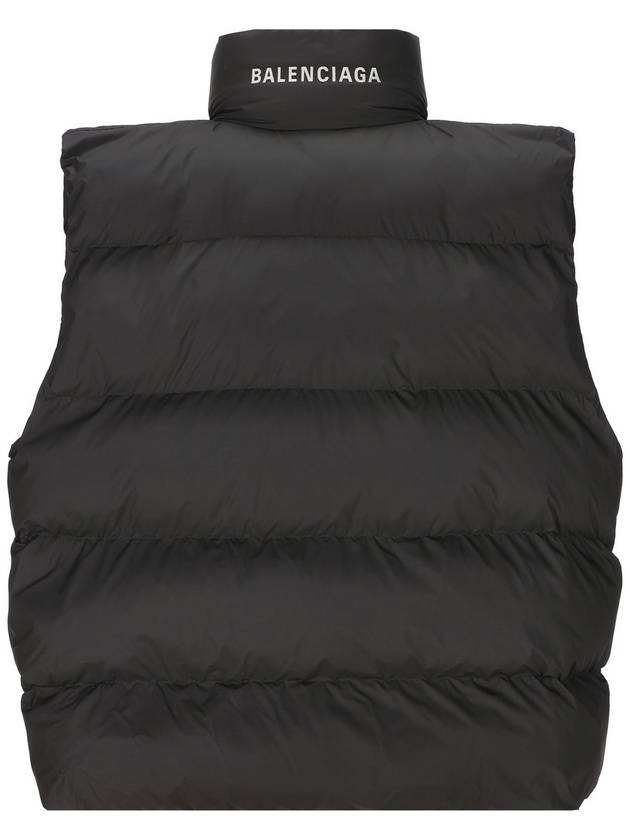 Luxury Balenciaga Wrap Puffer Padded Vest Black