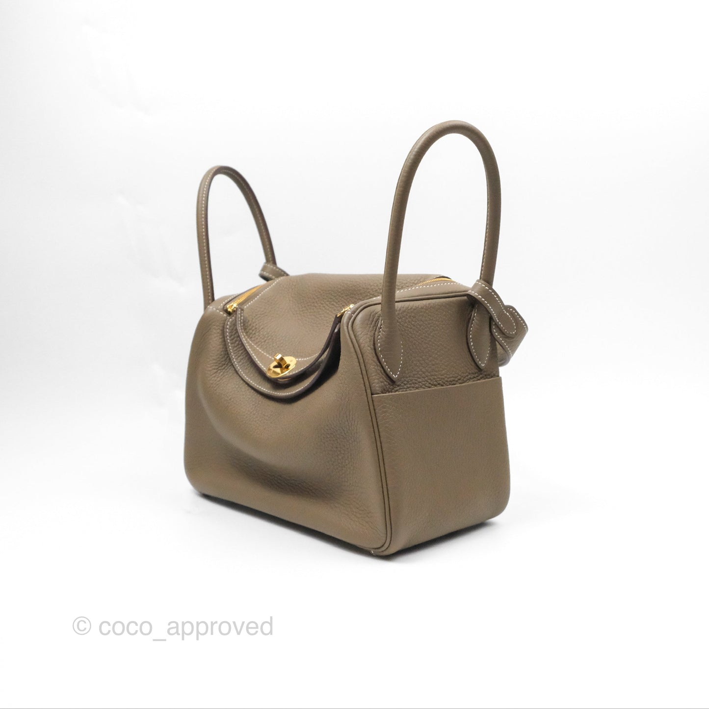 Hermès Lindy 26 Etoupe Clemence Gold Hardware