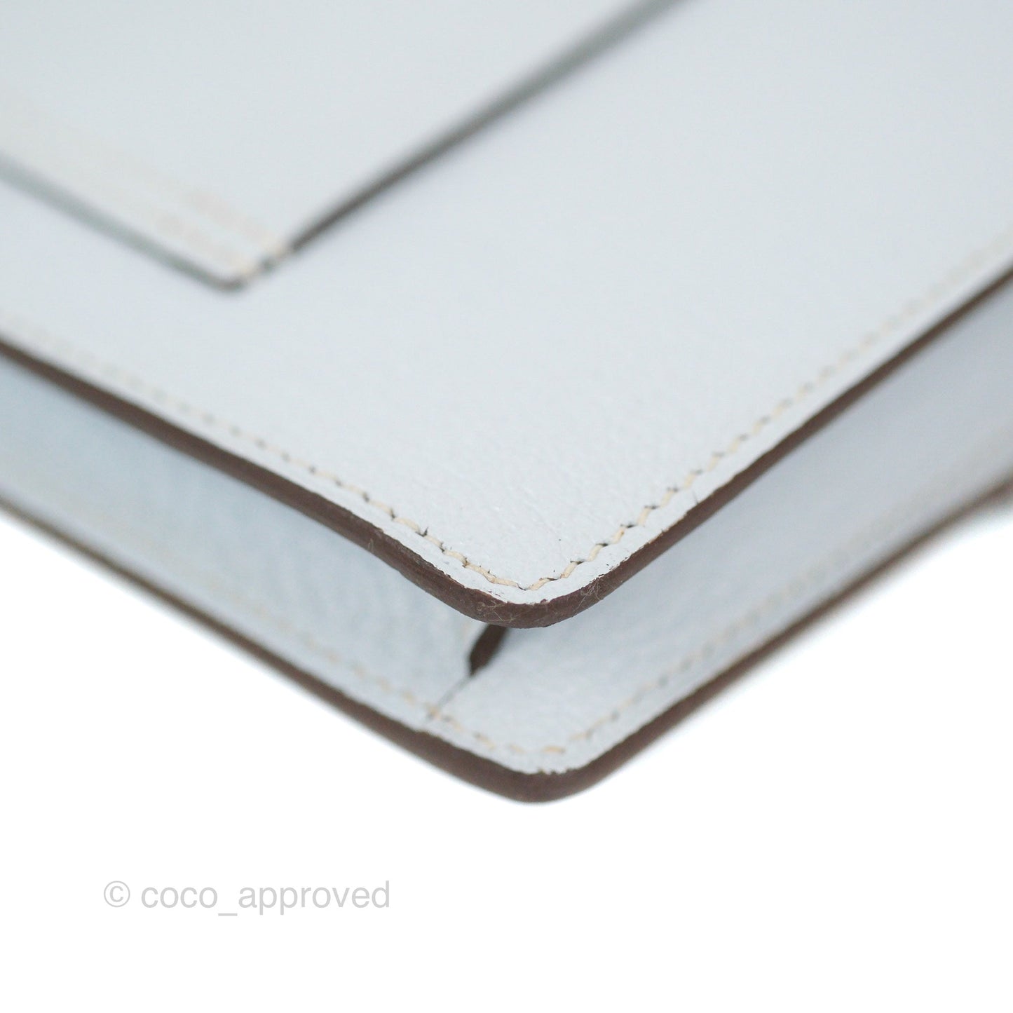 Hermès Roulis Slim Wallet Bleu Brume Chevre Mysore Palladium Hardware