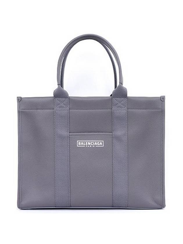 Luxury Balenciaga Hardware Medium Grain Calfskin Tote Bag Dark Grey