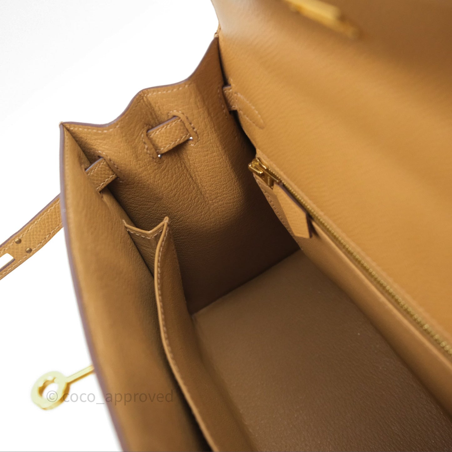 Hermès Sellier Kelly 25 Chai 0M Epsom Gold Hardware
