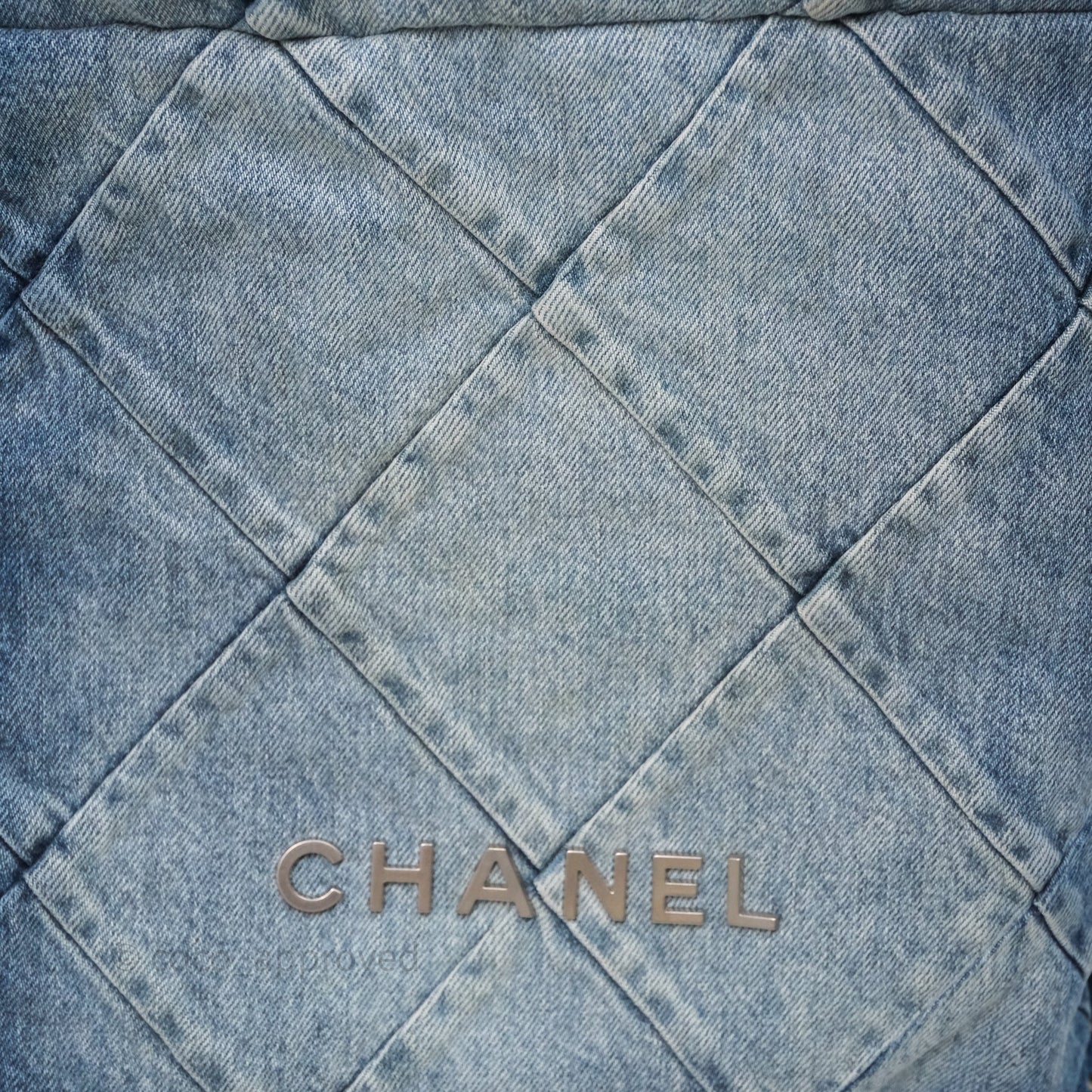 Chanel 22 Small Backpack Blue Denim Ruthenium Hardware