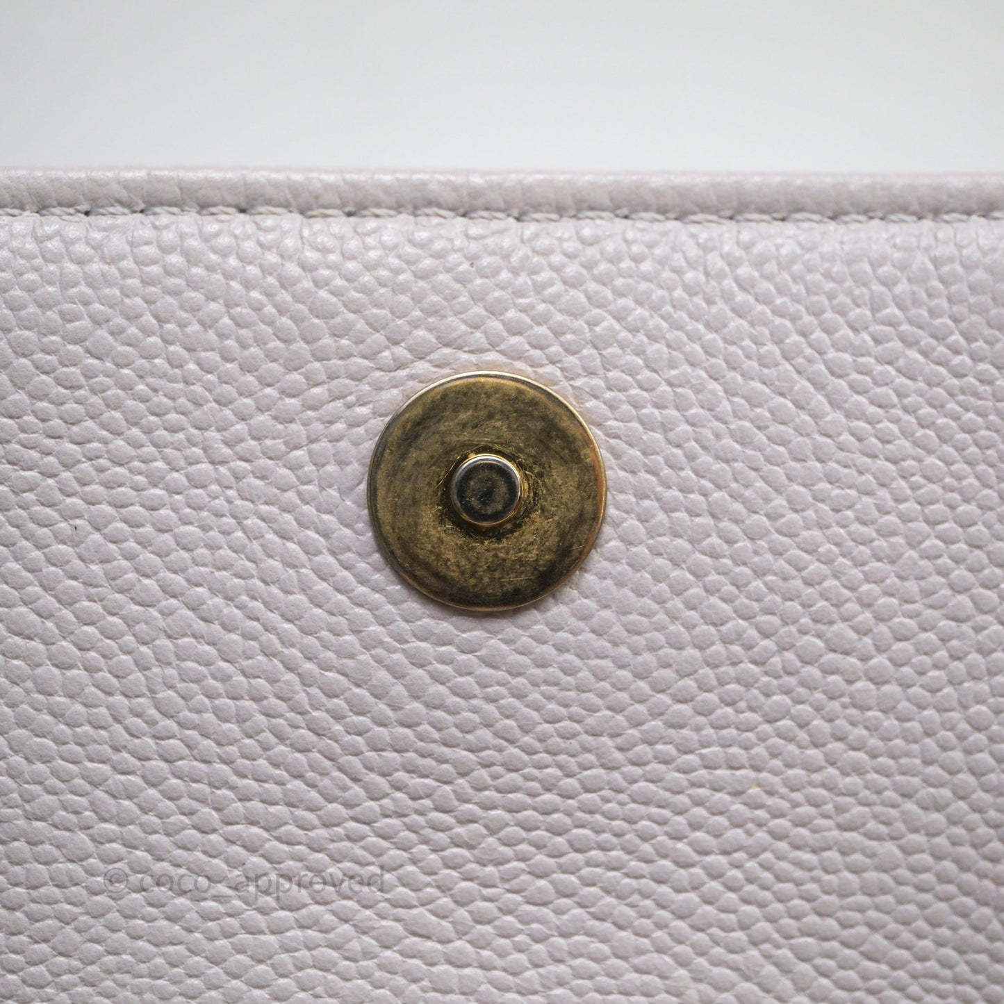 Chanel Double Pocket Hobo Bag Grey Caviar Aged Gold Hardware