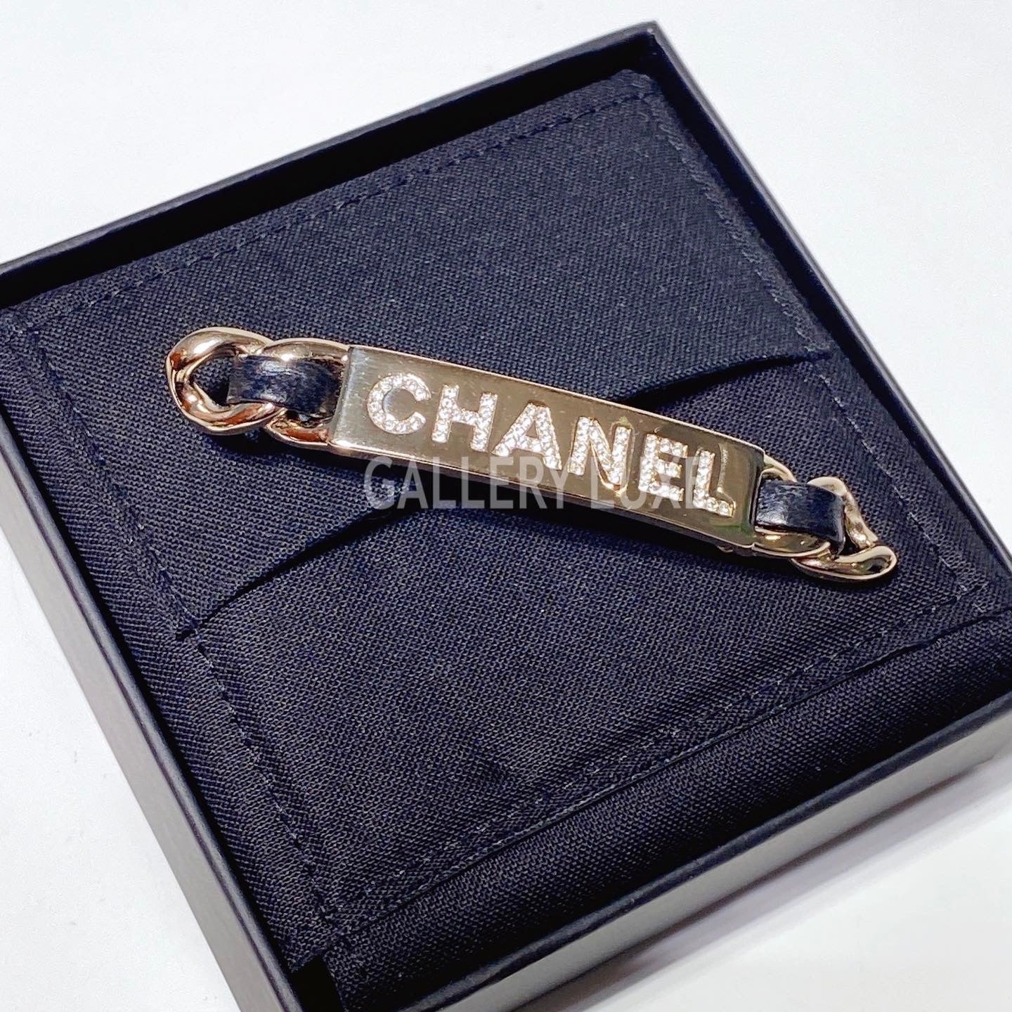 No.3323-Chanel Crystal Metal Leather Hair Clip