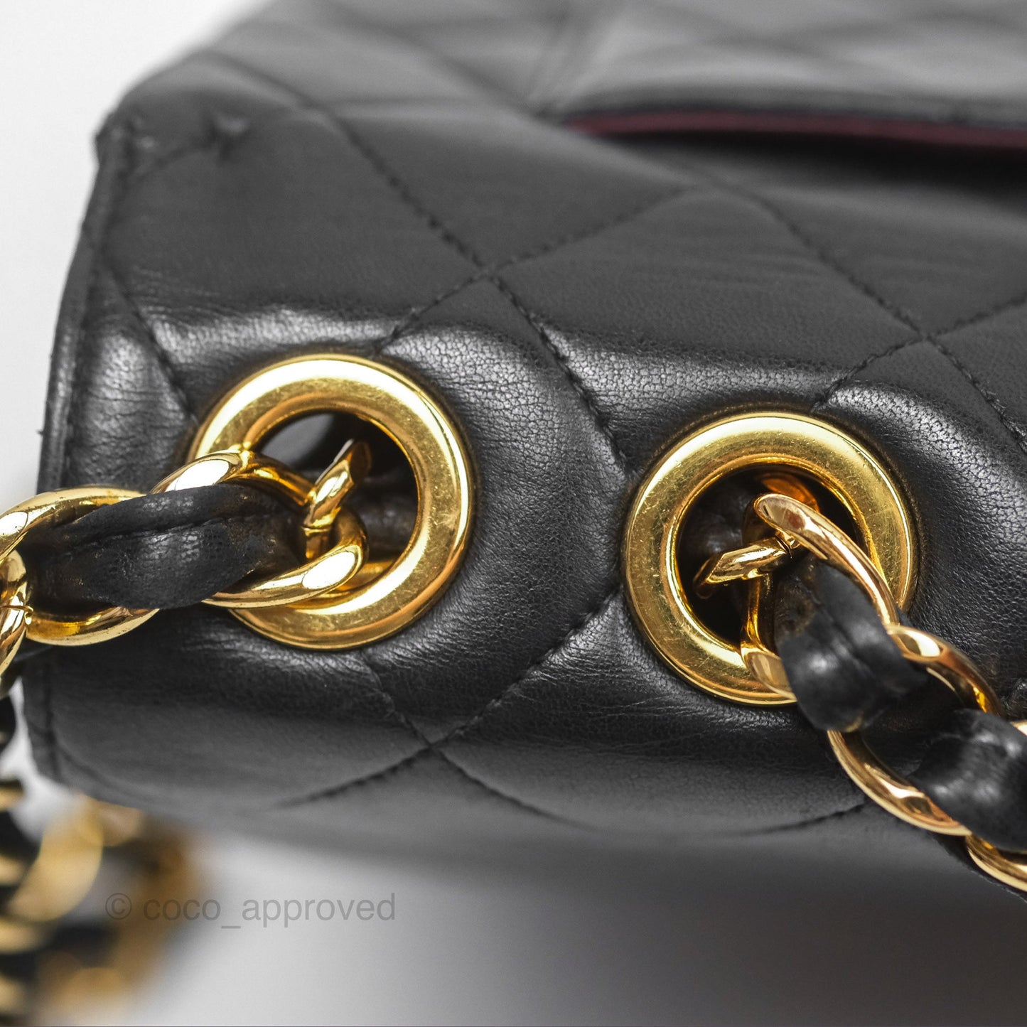 Chanel Vintage Jumbo Single Flap Black Lambskin 24K Gold Hardware