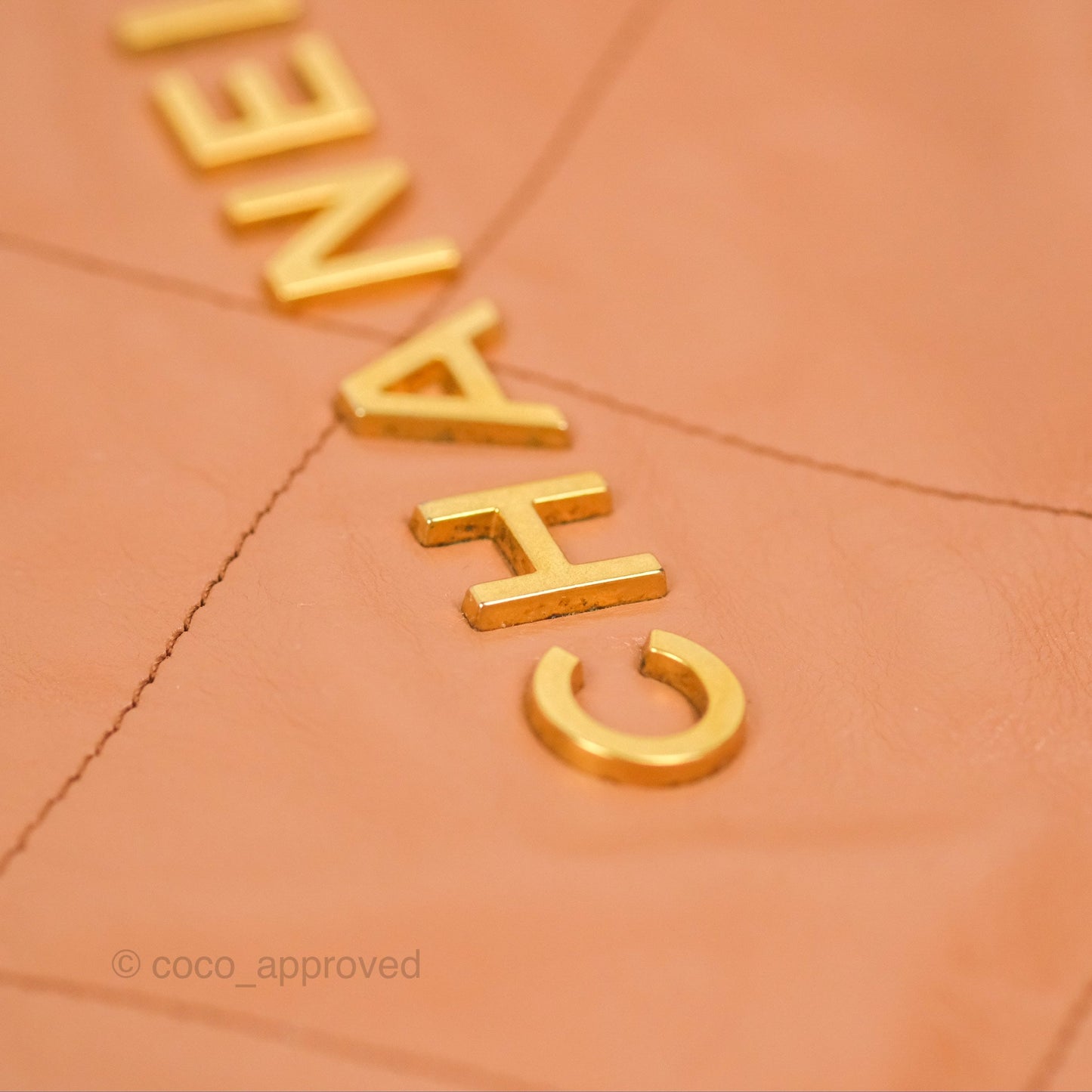 Chanel 22 Small Caramel Beige Shiny Calfskin Aged Gold Hardware