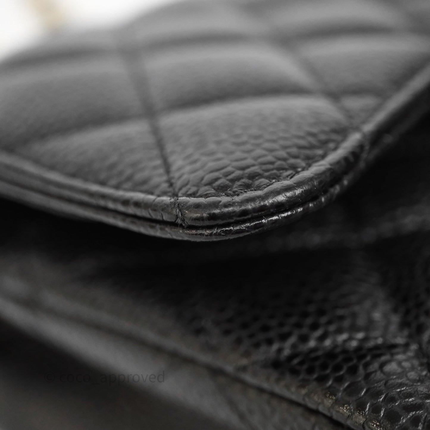Chanel Classic M/L Medium Flap Quilted Black Caviar Gold Hardware