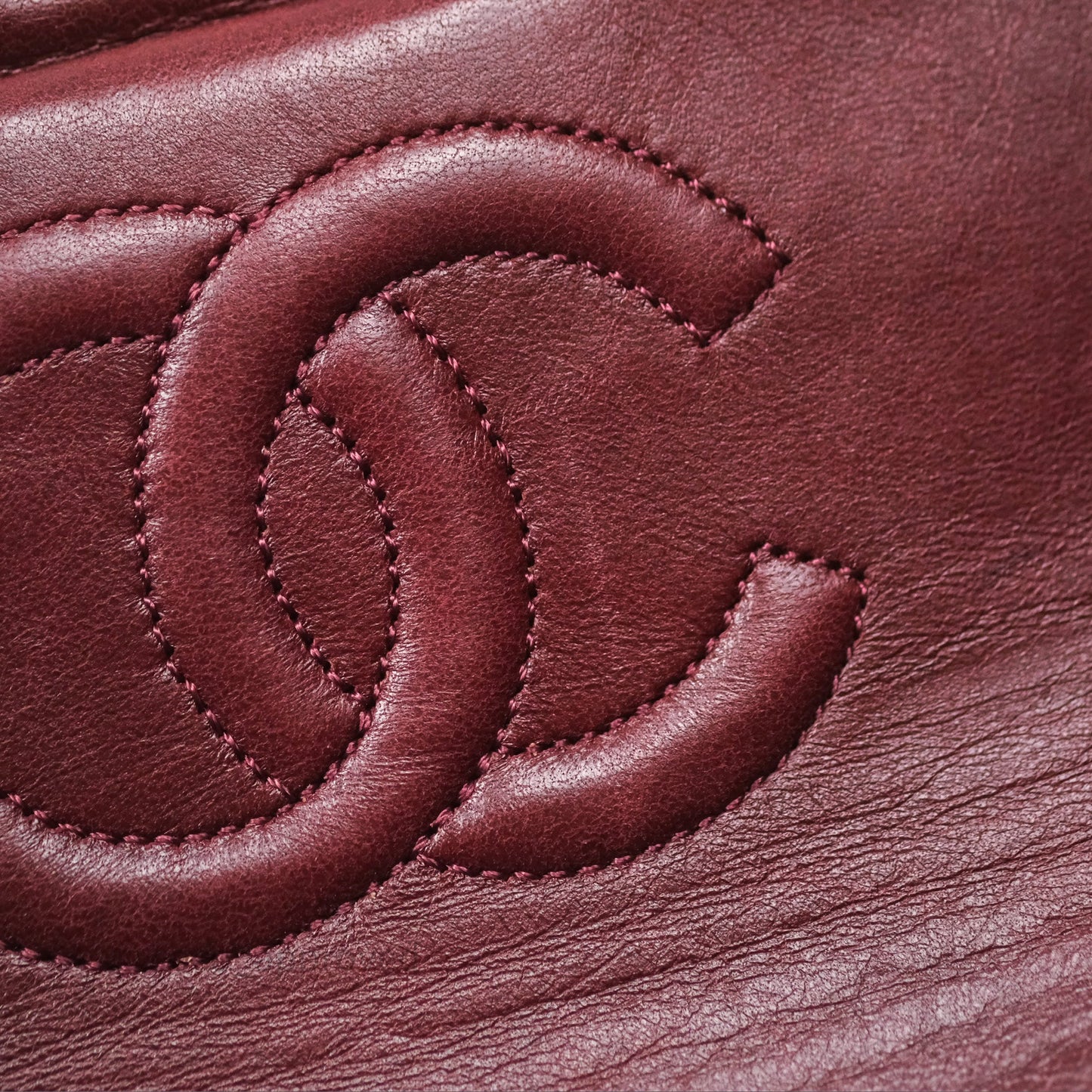 Chanel Vintage Mini Square Burgundy Lambskin 24K Gold Hardware