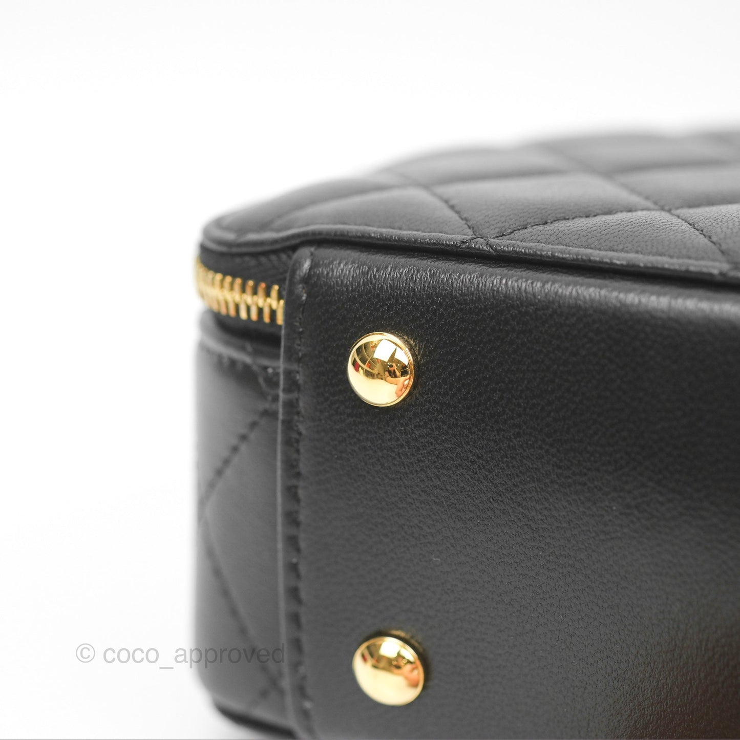 Chanel Small Clutch With Chain Black Lambskin Gold Hardware 23C