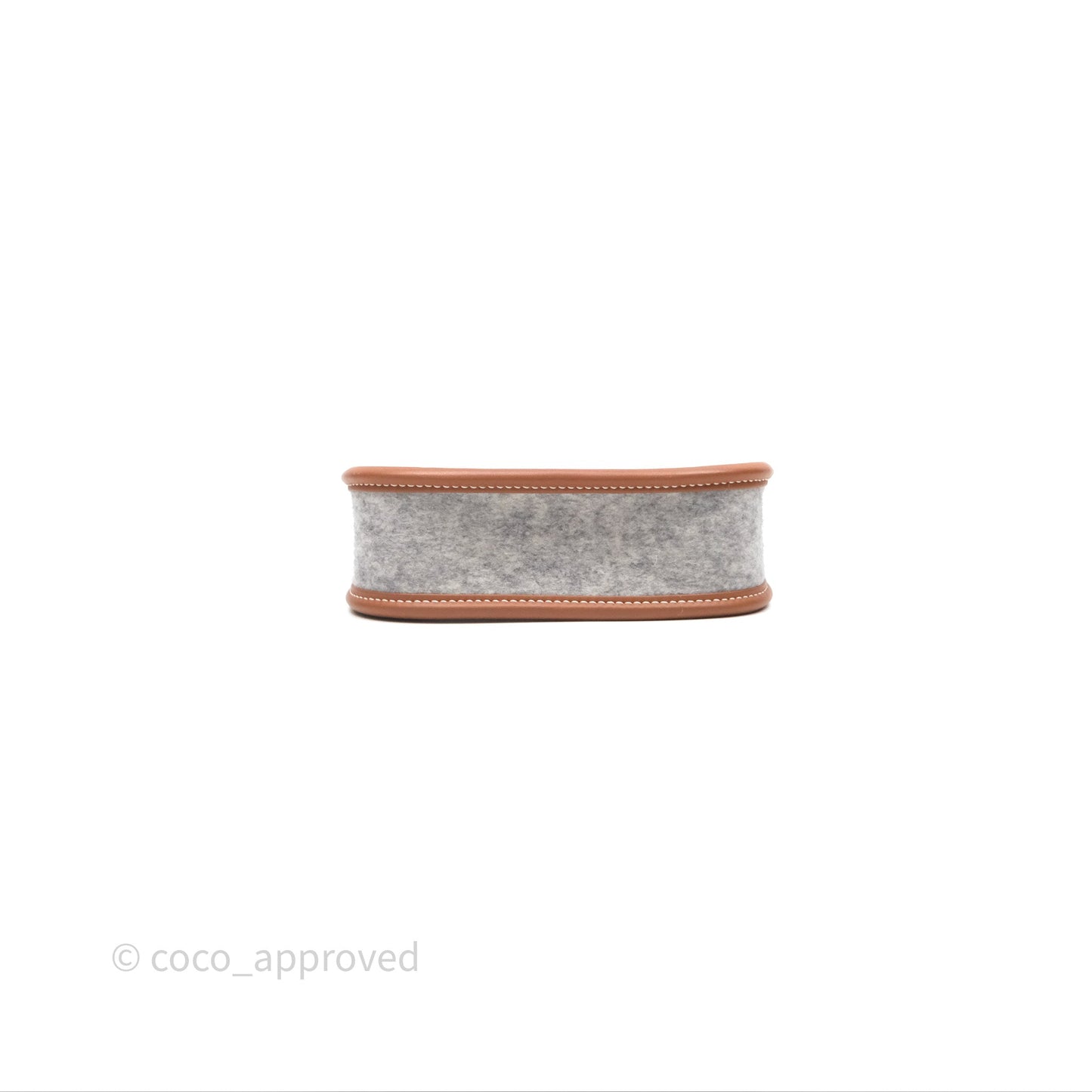 Hermès Mini Evelyne 16 Gris Clair/ Gold Wool Feutre Swift Palladium Hardware