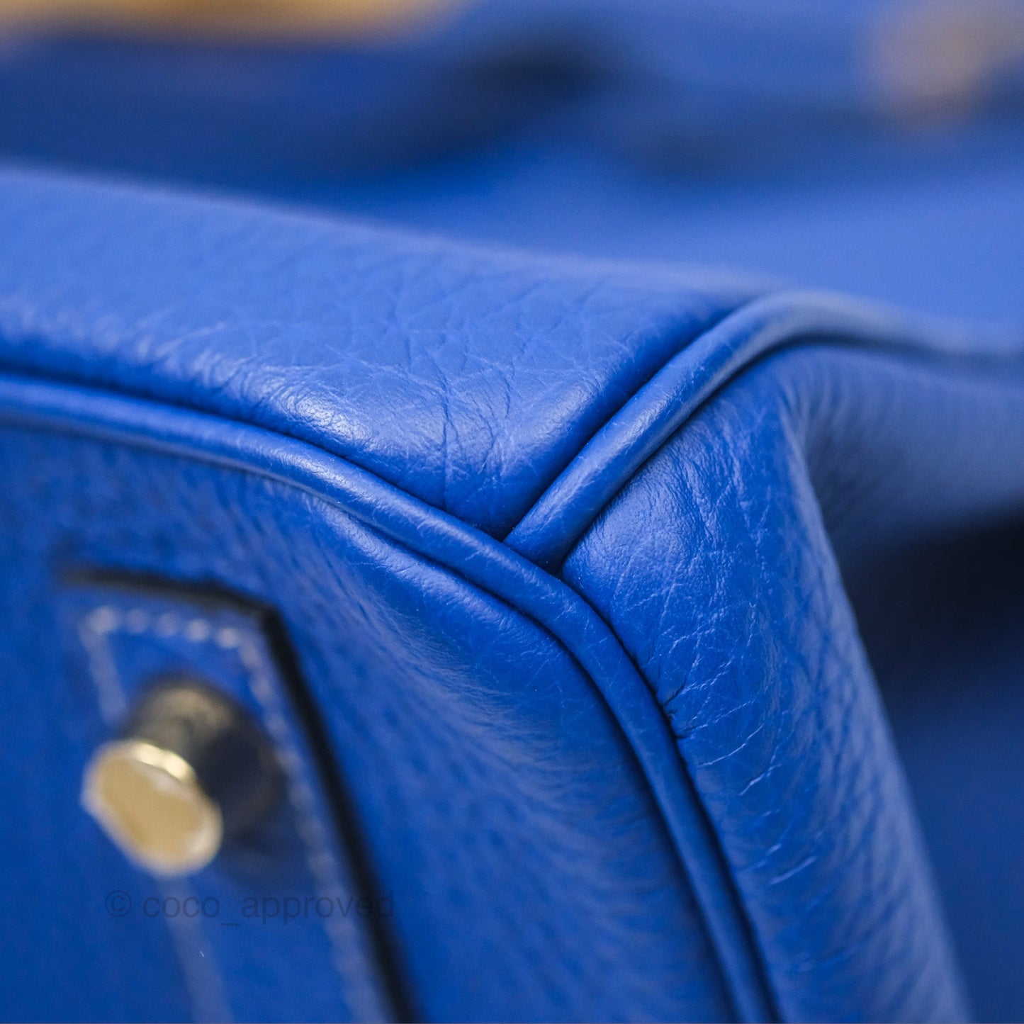 Hermès Birkin 30 Retourne HSS Blue Gris Clemence Brushed Gold Hardware