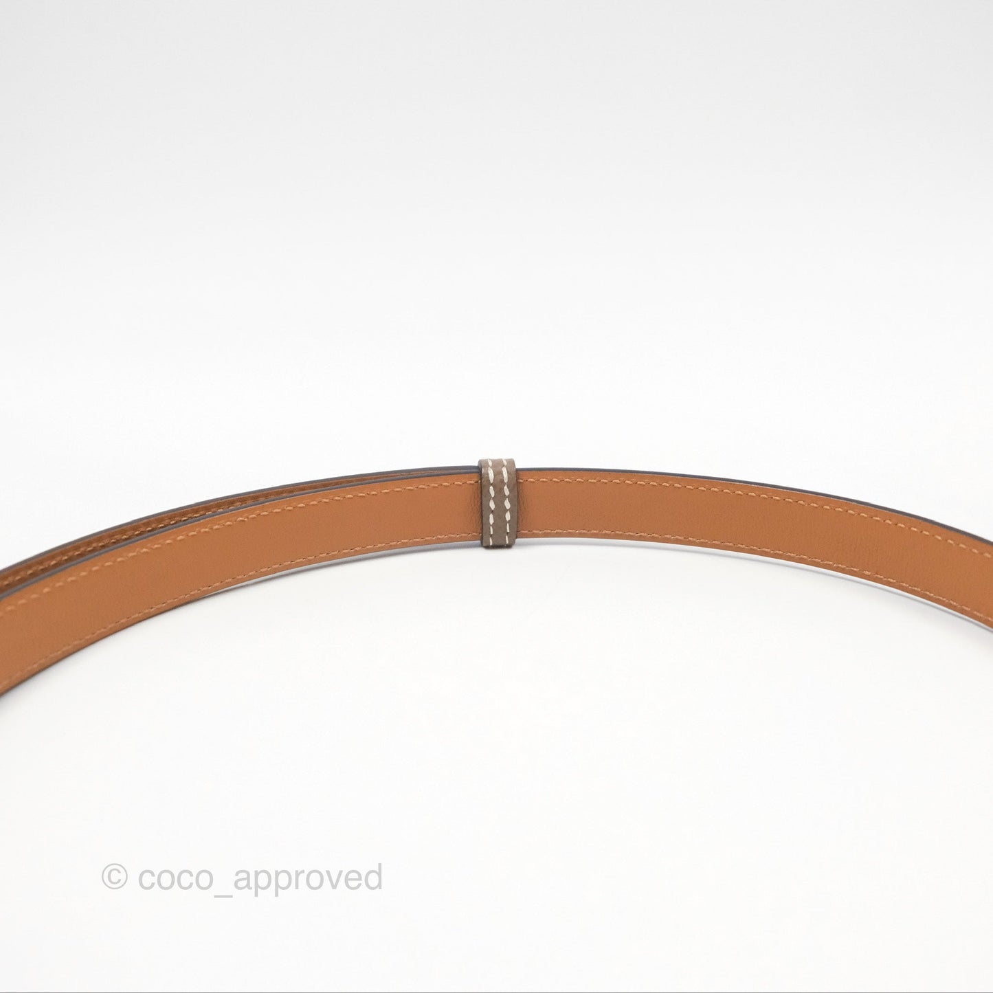 Hermès Epsom Kelly Buckle Belt Etoupe 18 Rose Gold Hardware