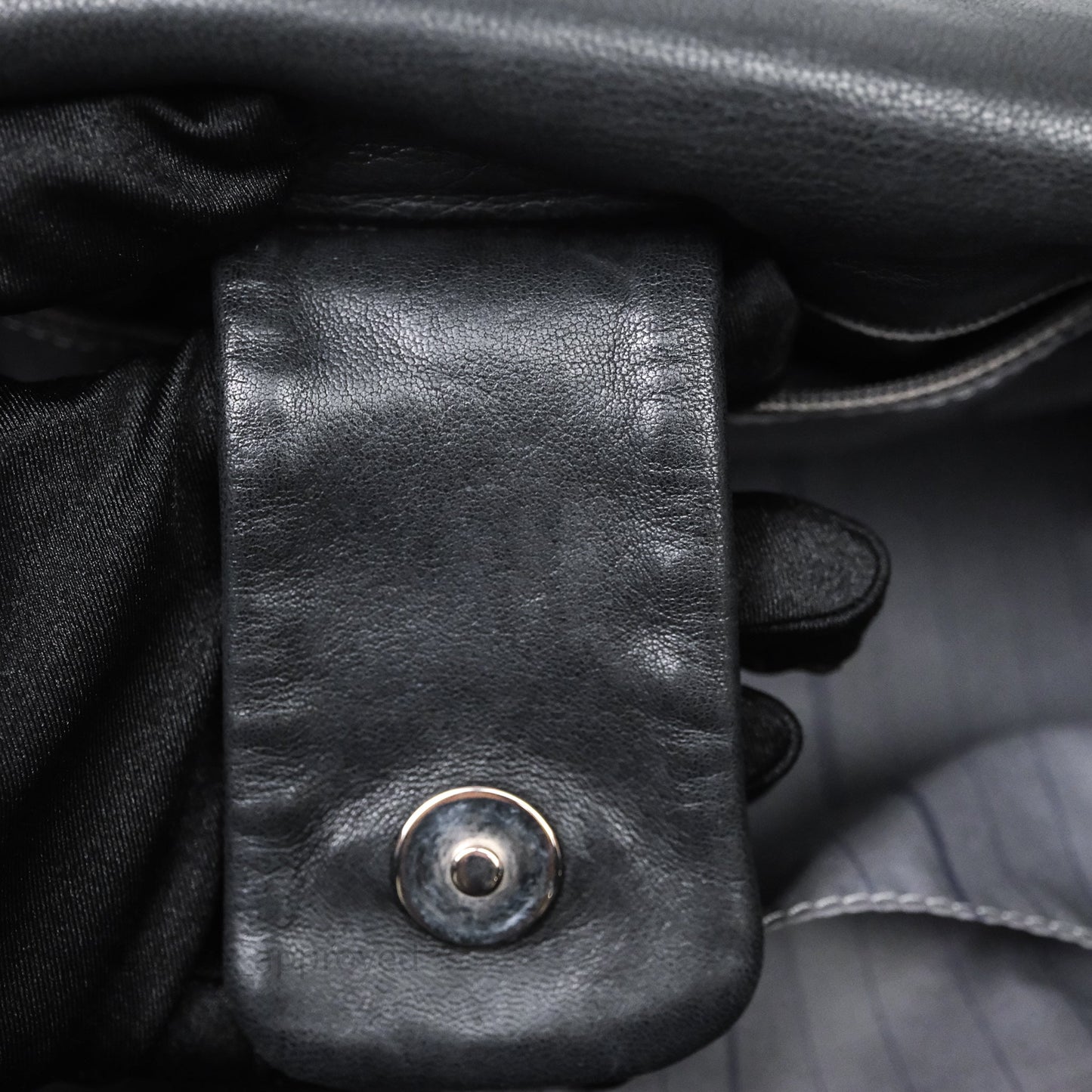 Chanel Lambskin Studded Accordion Black CC Flap Bag So Black Hardware