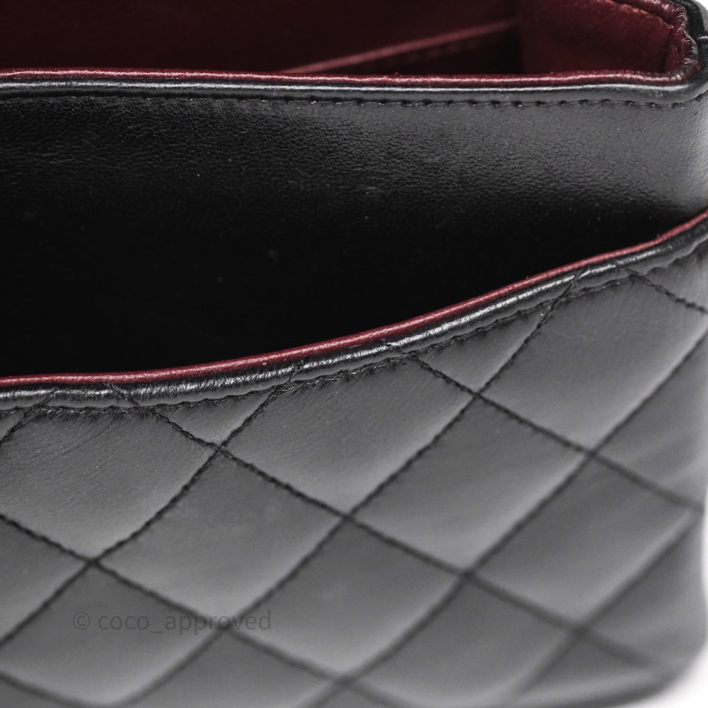 Chanel Small Classic Flap Quilted Black Lambskin Gold Hardware