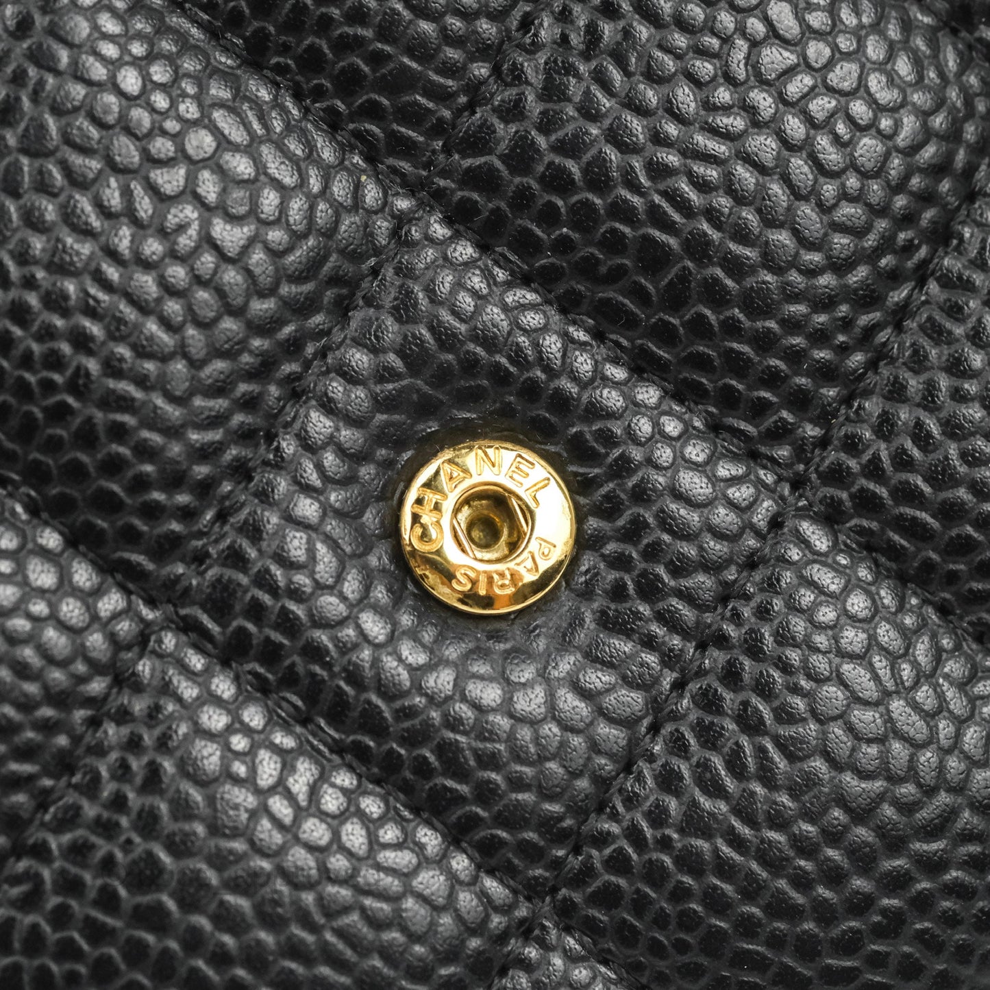 Chanel Quilted Classic WOC Black Caviar Gold Hardware