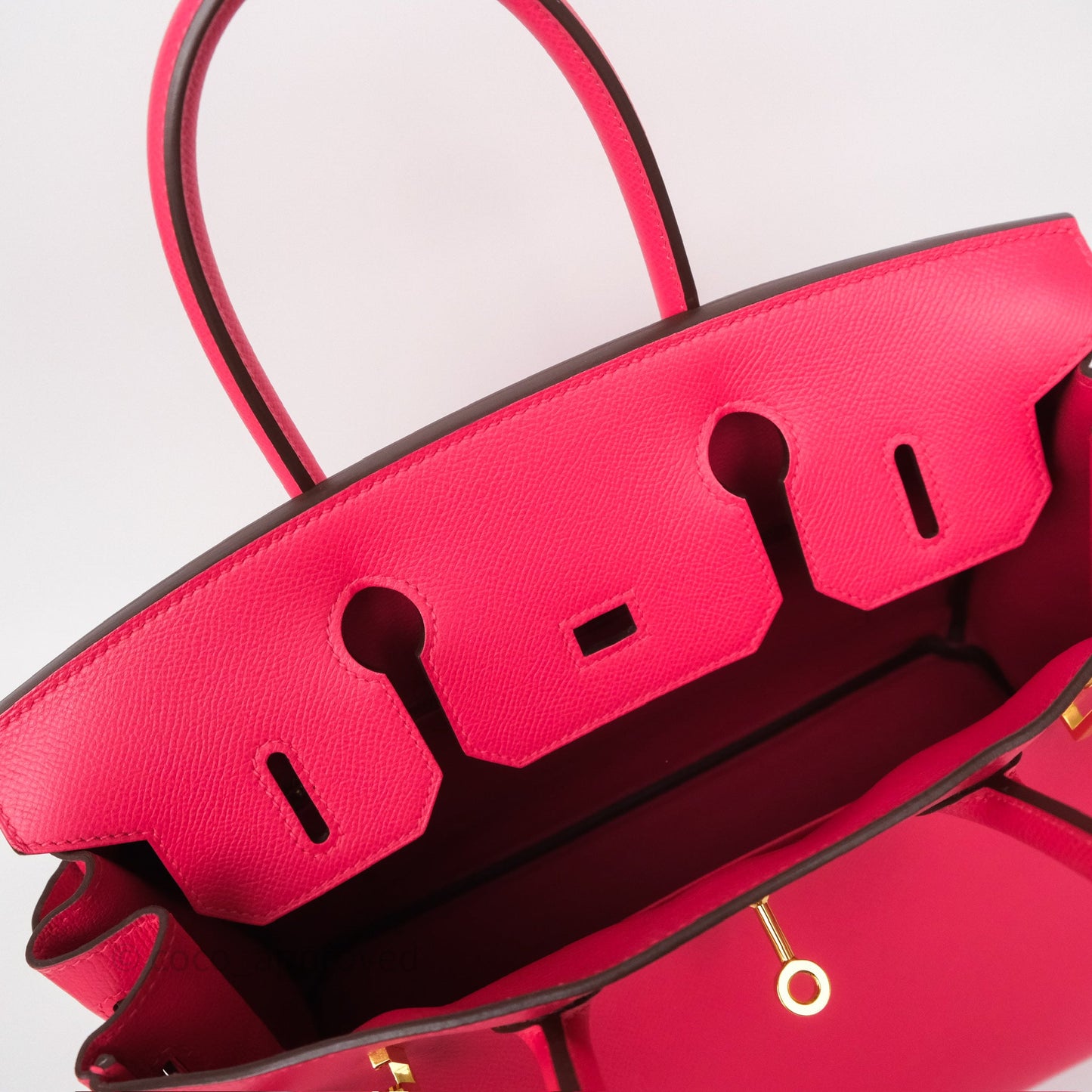 Hermès Birkin Retourne 30 Rose Extreme I6 Epsom Gold Hardware