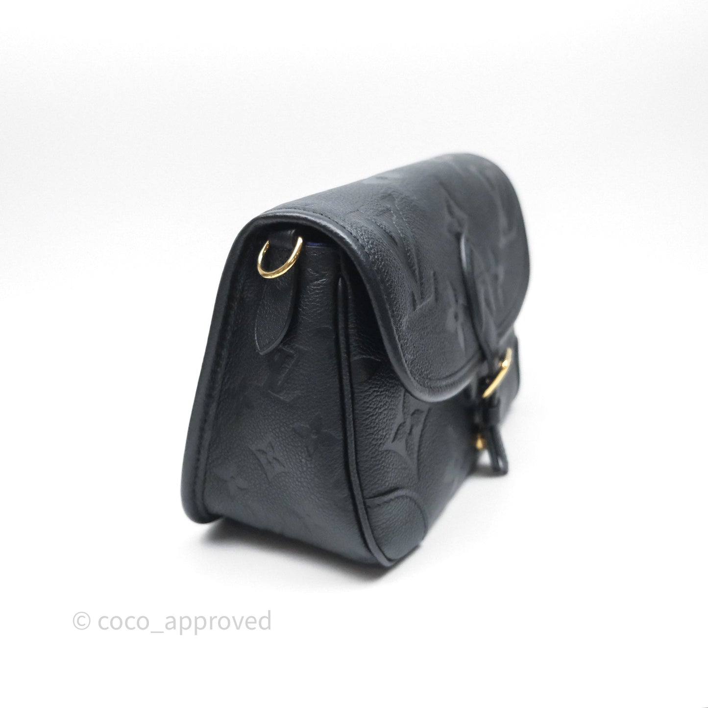 Louis Vuitton Diane Bag Black Monogram Empreinte Leather Gold Hardware