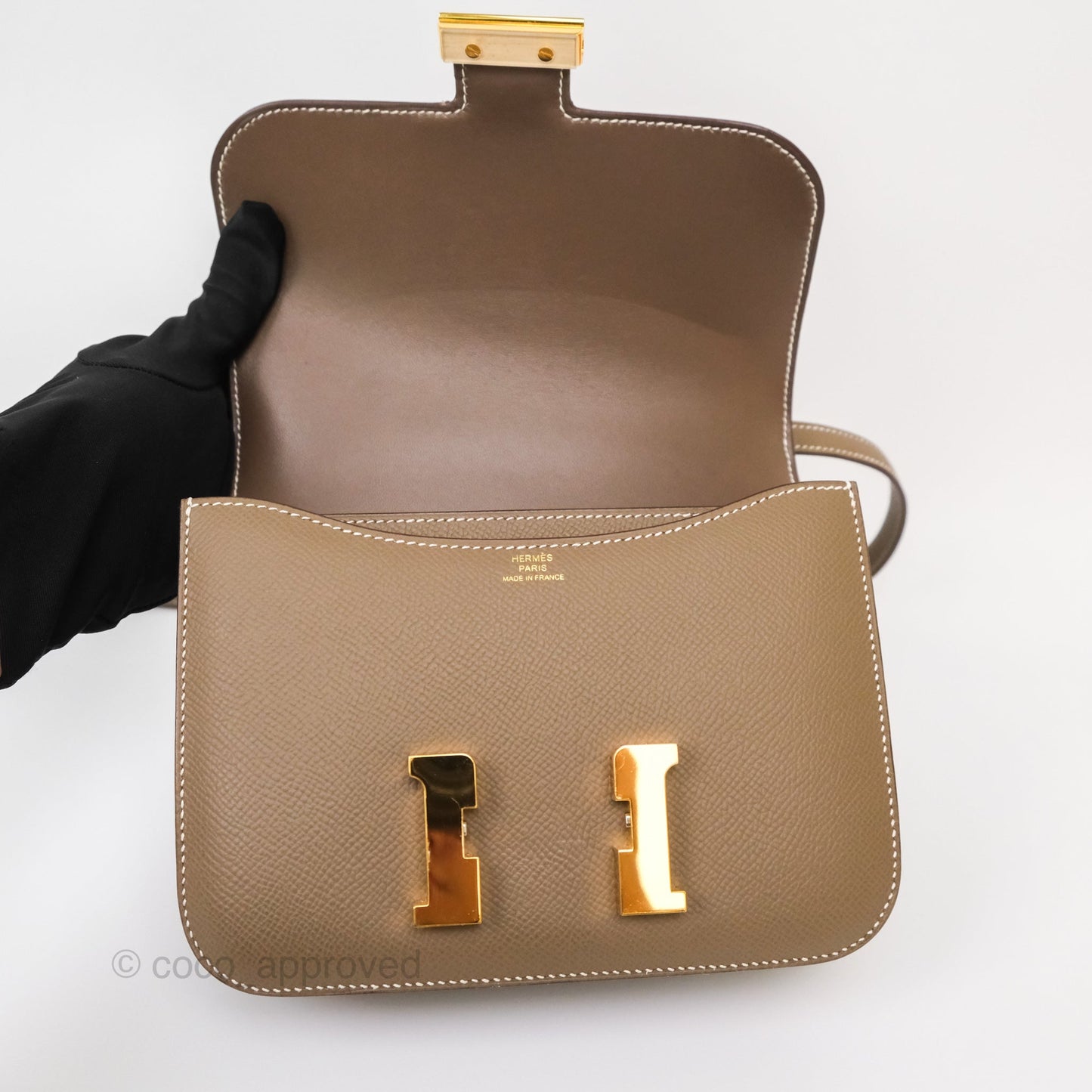 Hermès Constance Mini 18cm Mirror Etoupe Epsom Gold Hardware