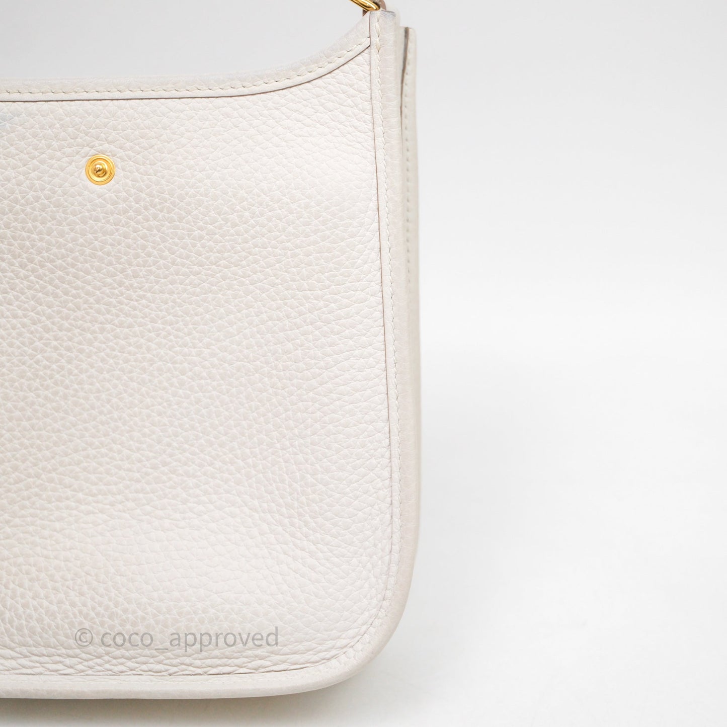 Hermès Mini Evelyne 16 Gris Pale M4 Clemence Gold Hardware