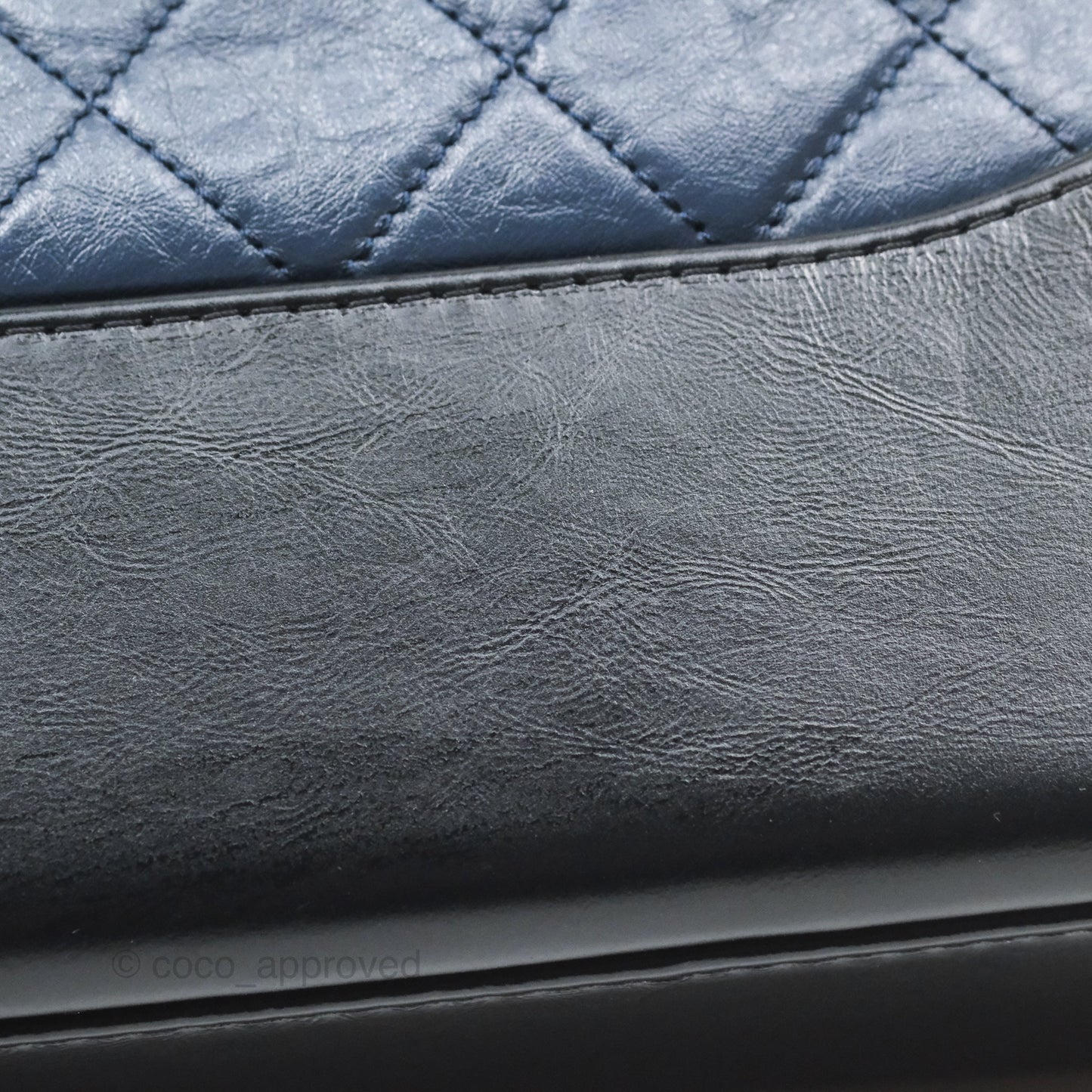 Chanel New Medium Gabrielle Hobo Quilted Navy Black Aged Calfskin