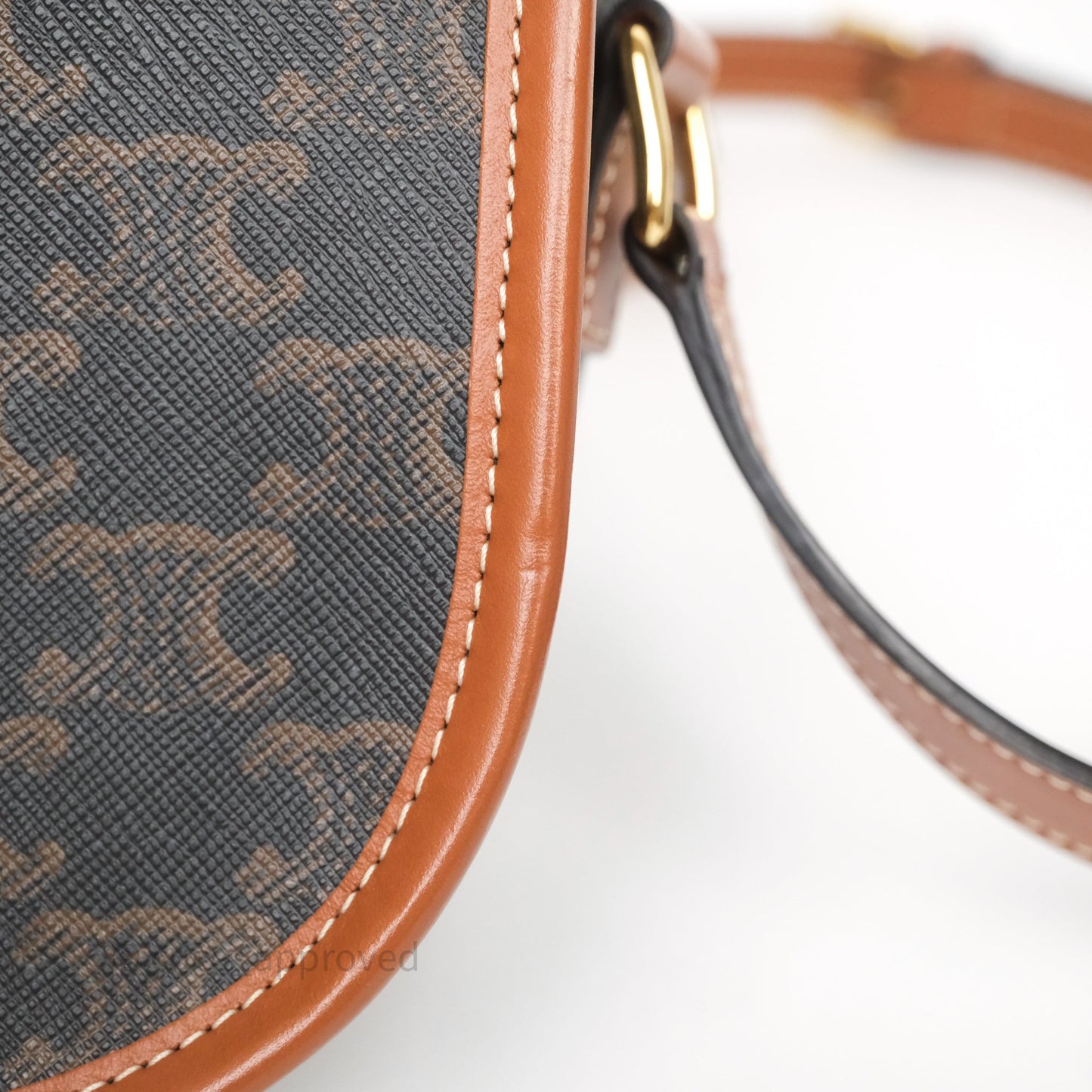 Celine Medium Folco Bag Triomphe Canvas Tan
