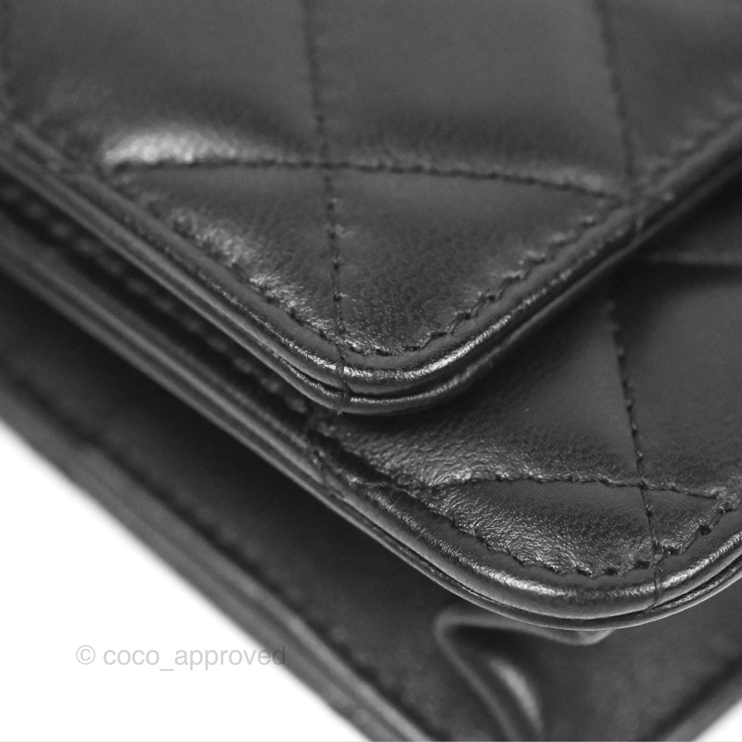 Chanel Quilted Classic WOC Black Lambskin Gold Hardware