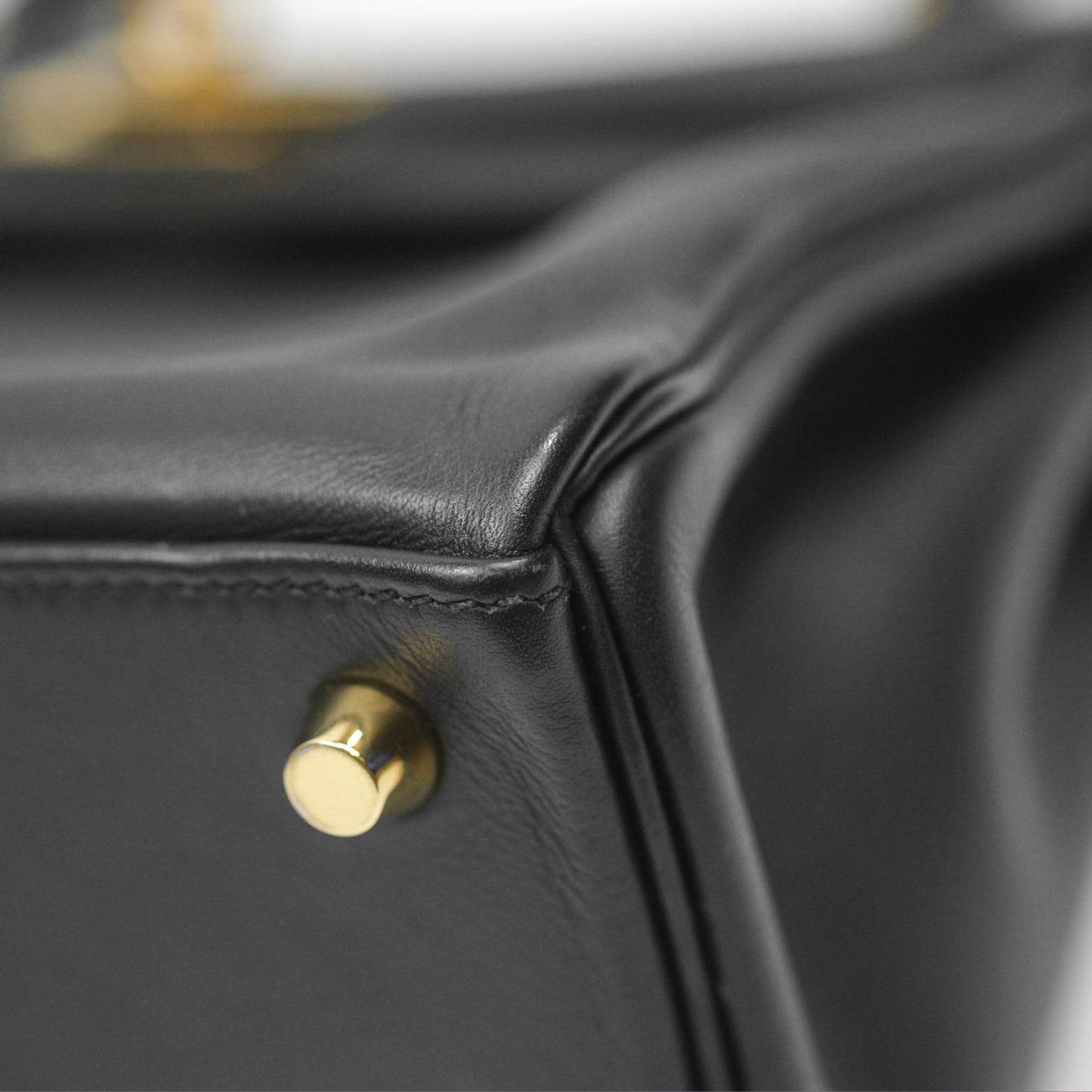 Hermès Retourne Kelly 25 Black Noir 89 Swift Gold Hardware
