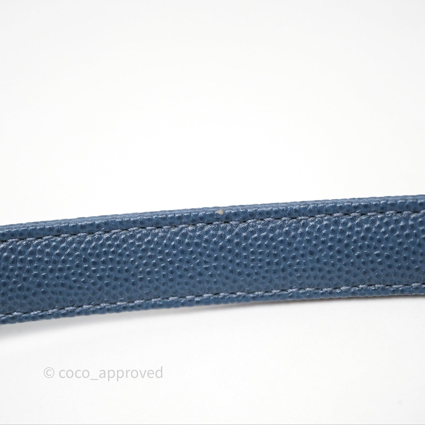 Chanel Medium Coco Handle Quilted Aged Caviar Dark Blue Ruthenium Hardware