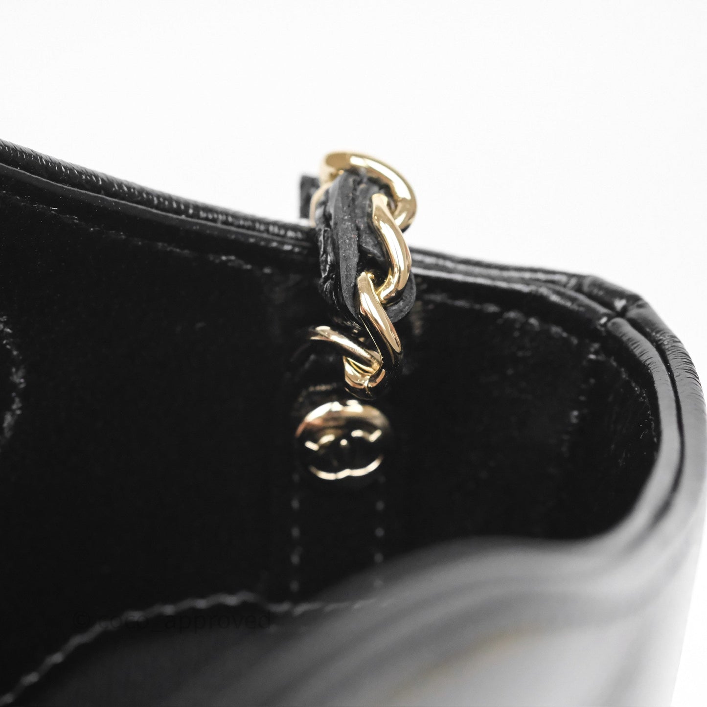 Chanel Nano 31 White/ Black Shiny Lambskin Gold Hardware