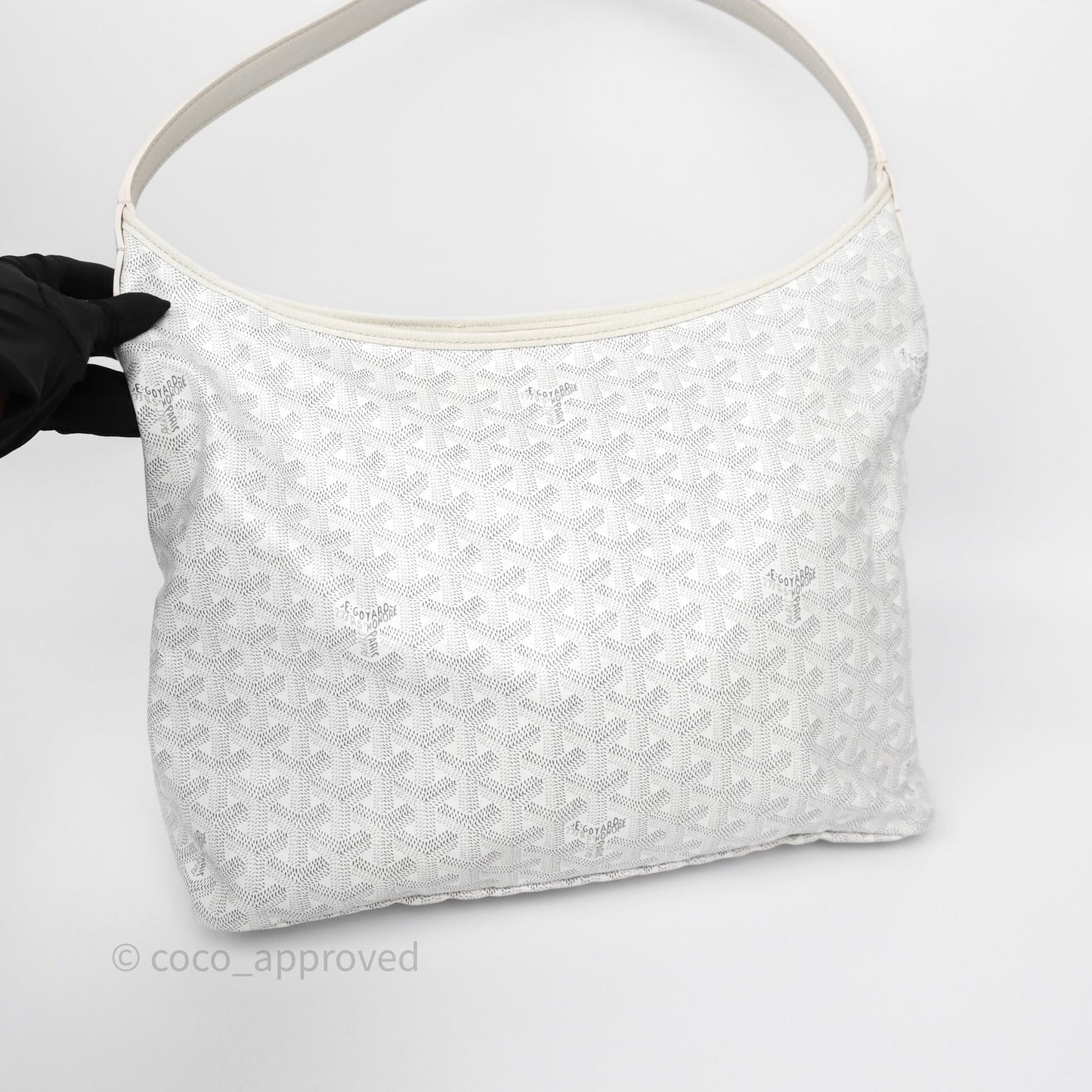 Goyard Bohème Hobo Bag PM White Goyardine Canvas