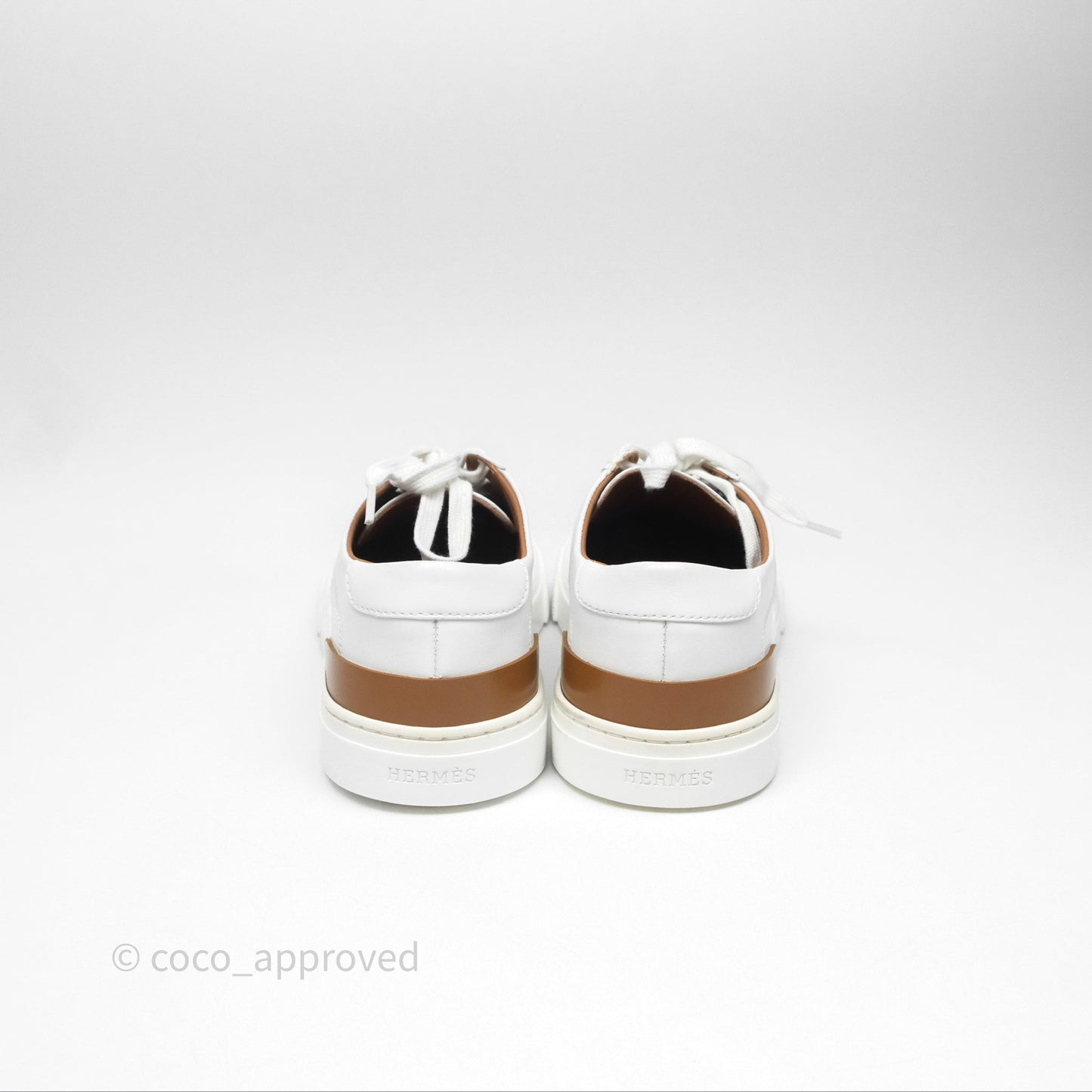 Hermès Deep Sneaker Calfskin White Size 37