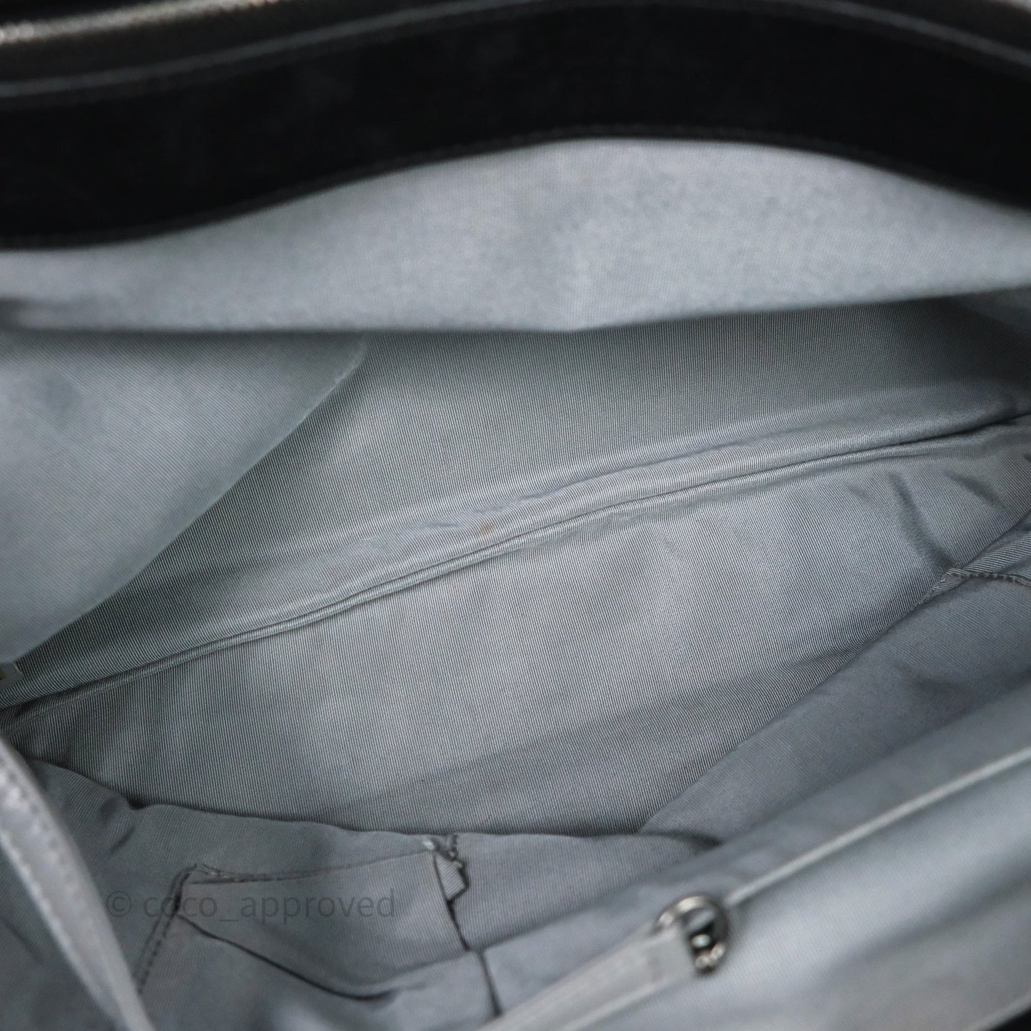 Chanel Ultimate Stitch Shopping Tote Black Calfskin Aged Silver Hardware