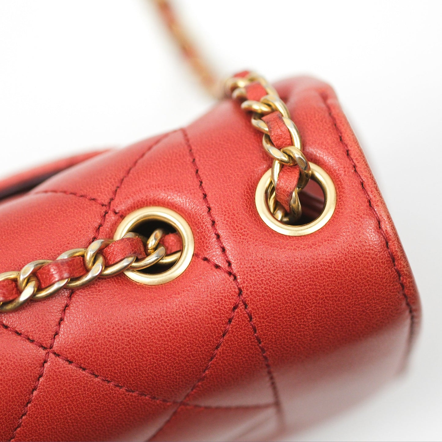 Chanel Diana Reissue Brick Red Gold Hardware