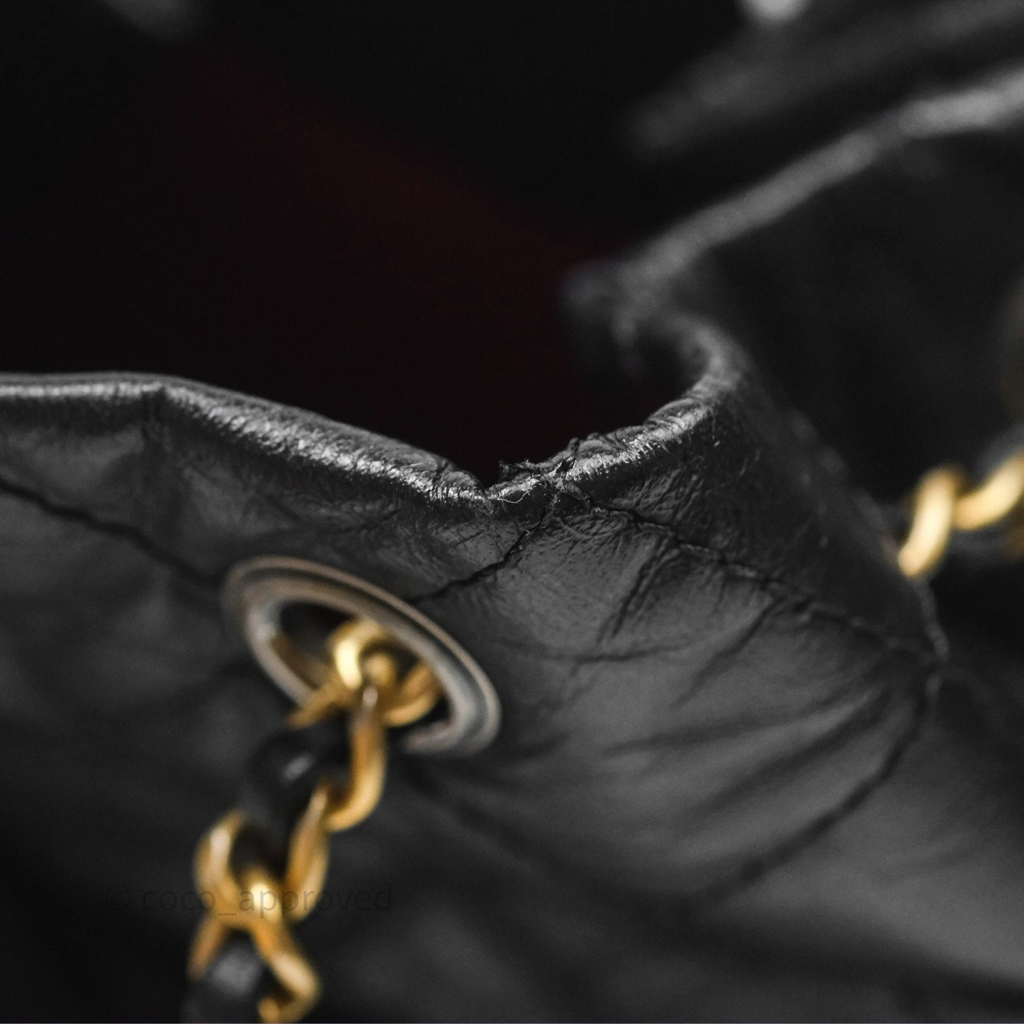 Chanel Small Gabrielle Backpack Black Aged Calfskin