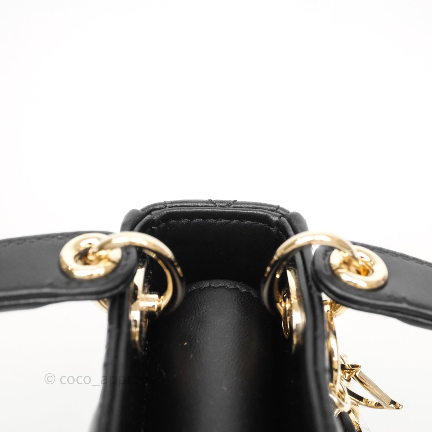 Christian Dior Micro Lady Dior Cannage Black Lambskin Gold Hardware