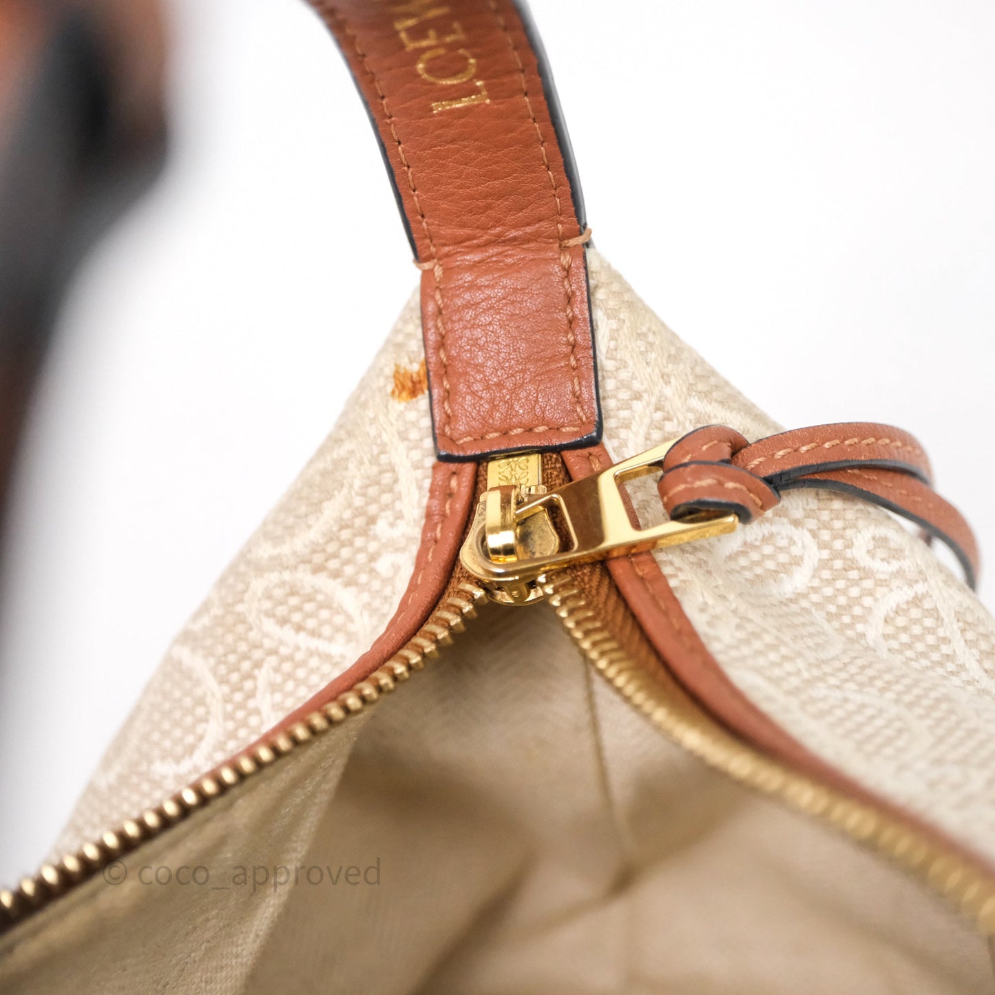 Loewe Top Handle Cubi Bag Anagram Jacquard