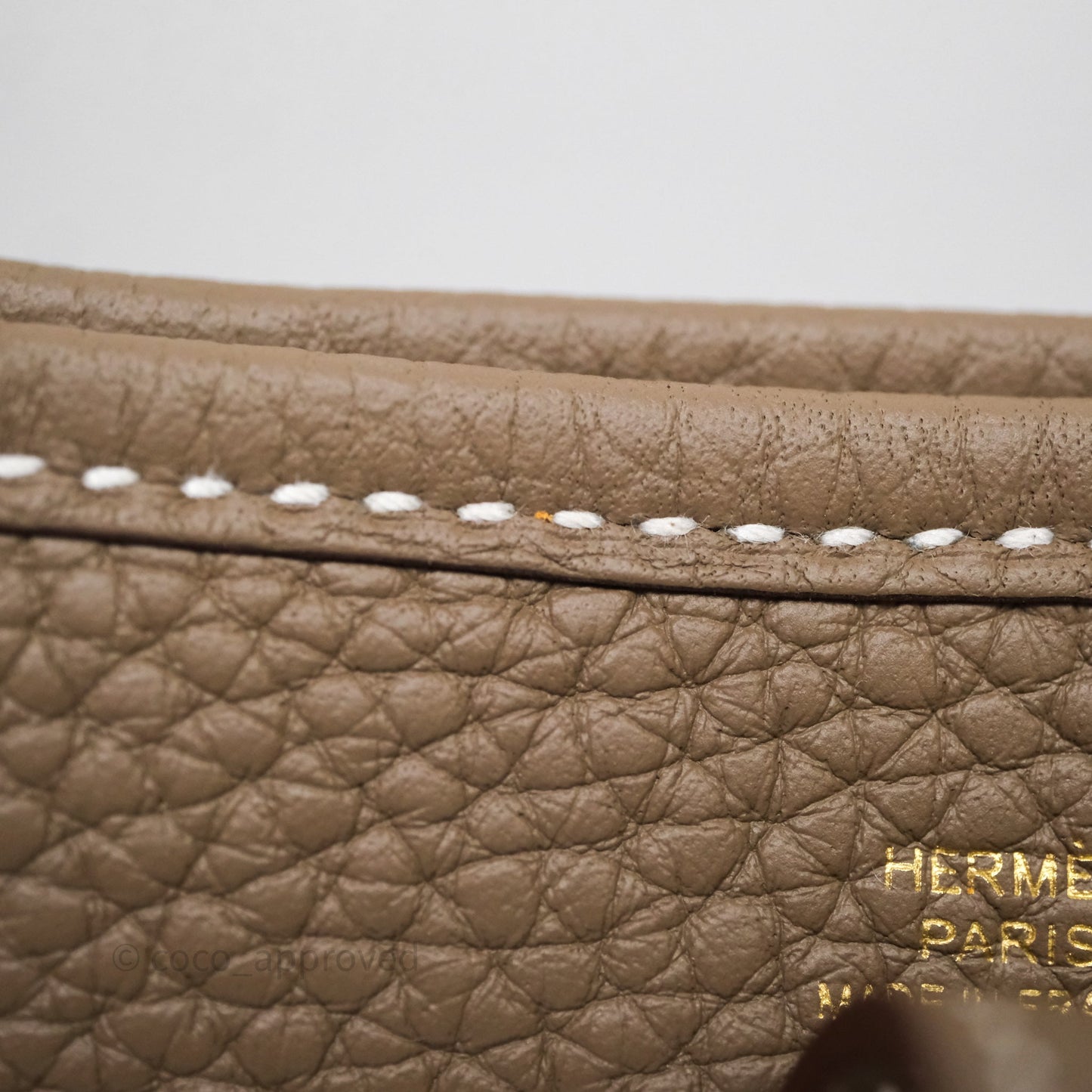 Hermès Mini Evelyne 16 Etoupe 18 Clemence Gold Hardware