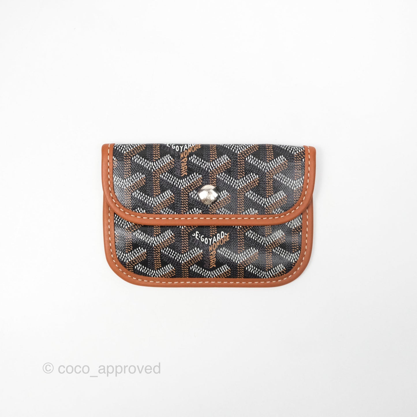 Goyard Anjou Mini Bag Goyardine Canvas Black/ Tan