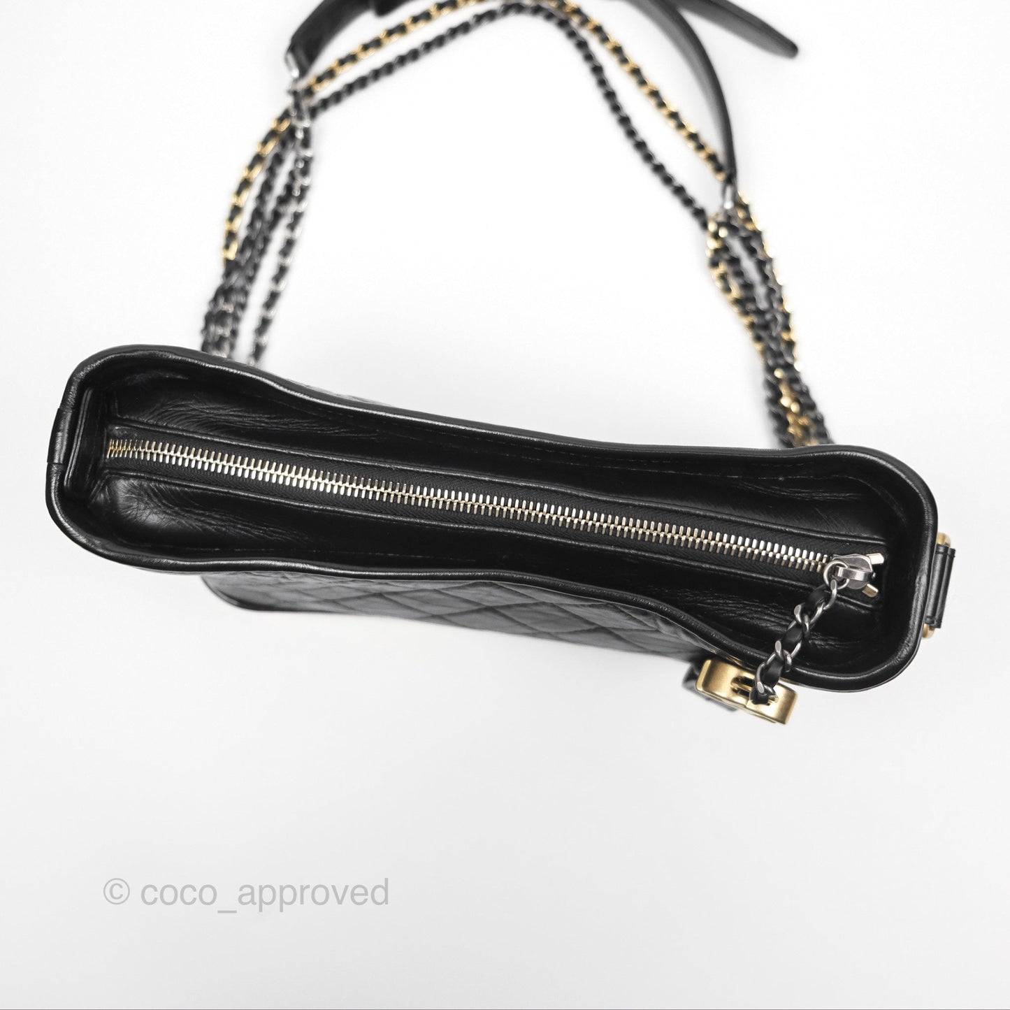 Chanel New Medium Gabrielle Hobo Quilted Black Aged Calfskin