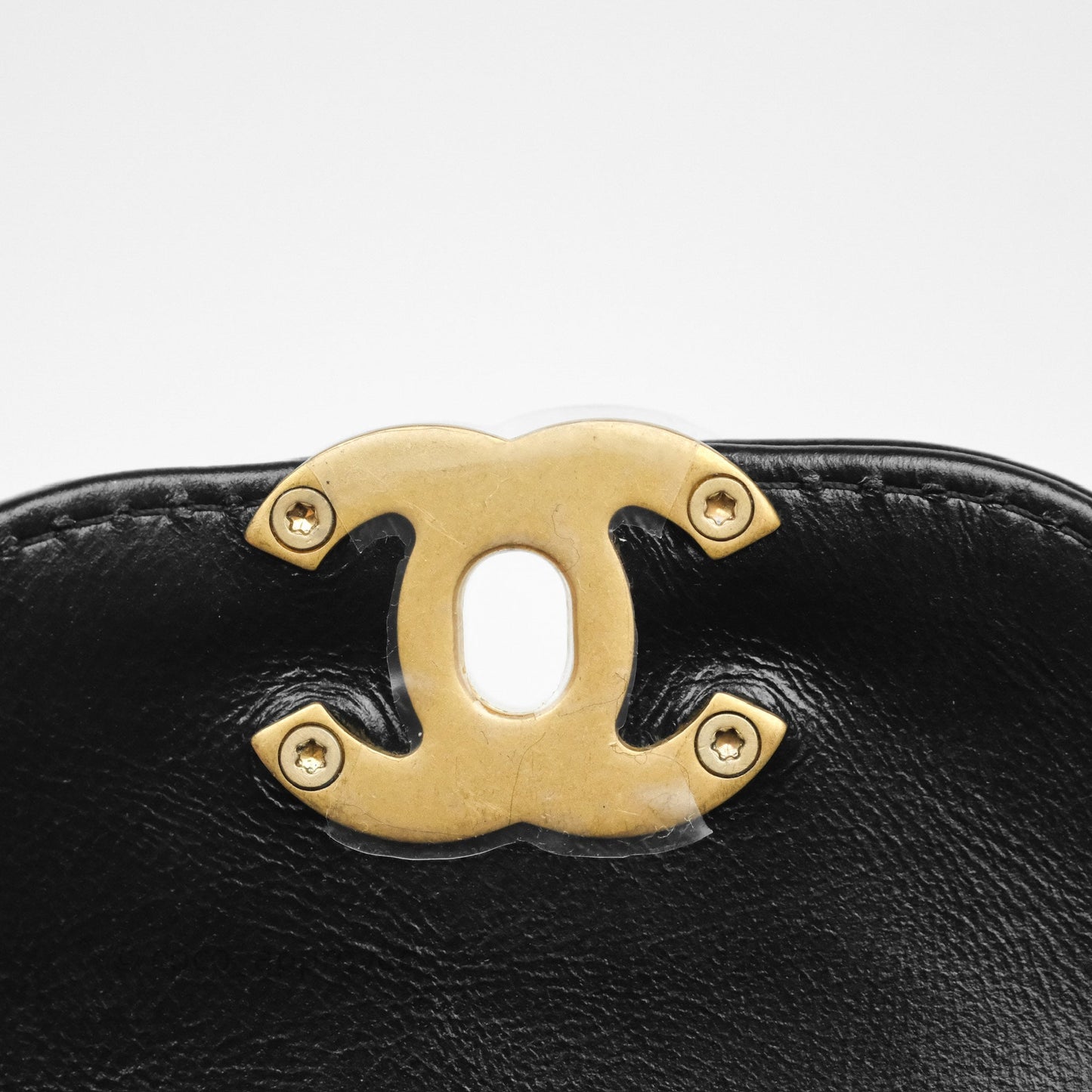 Chanel Kelly Bag Quilted Black Shiny Crumpled Calfskin Aged Gold Hardware