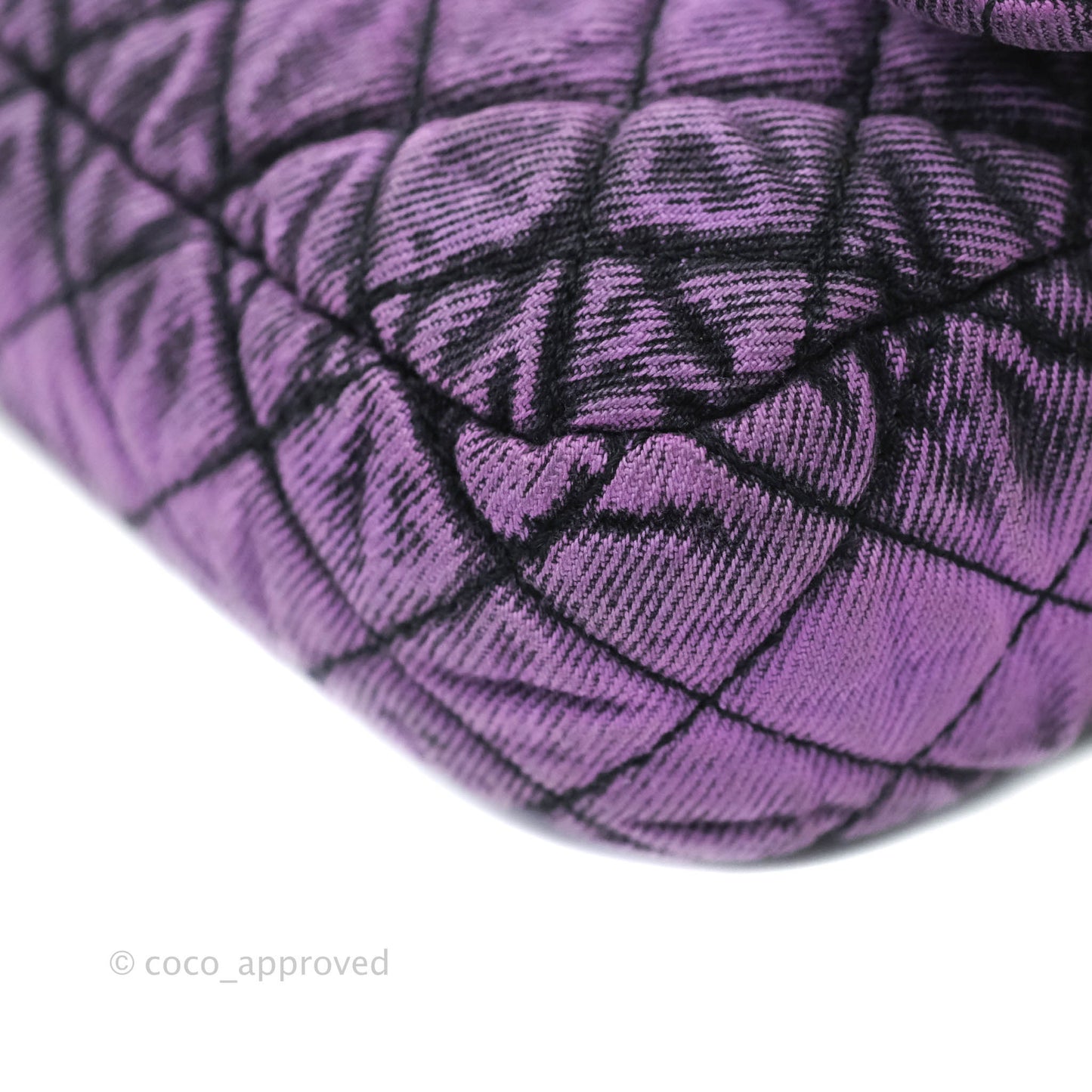 Chanel Denimpression Quilted Small Flap Purple Black