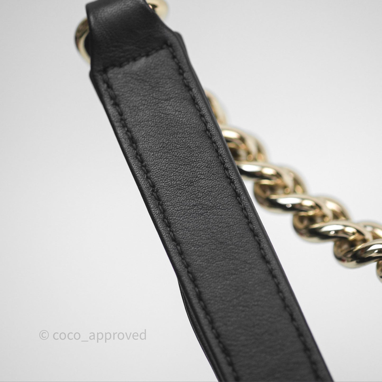 Chanel Medium Boy Chevron Black Calfskin Gold Hardware